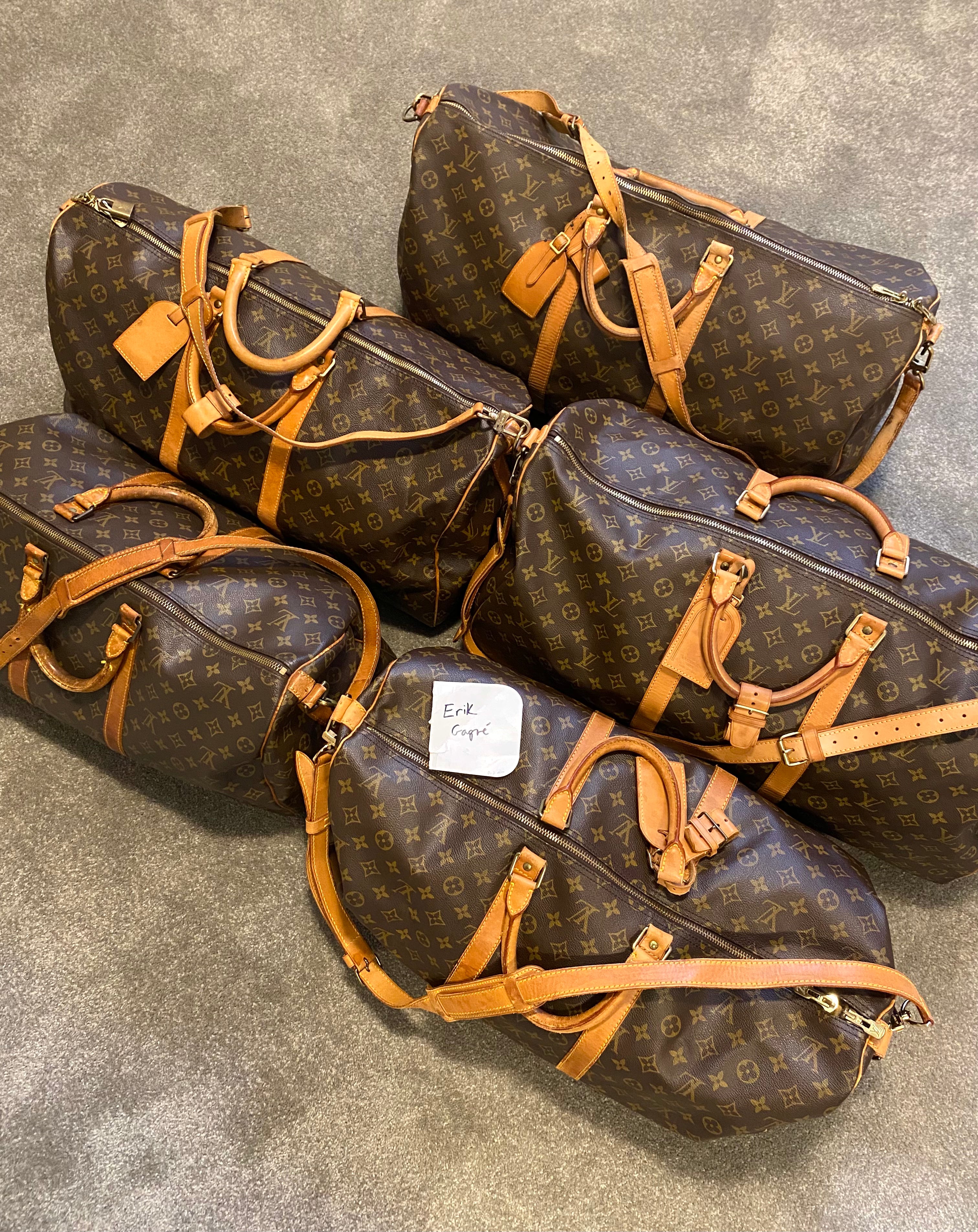 Rare- LOUIS VUITTON -Monogram Waterproof Keepall Bandouliere 55