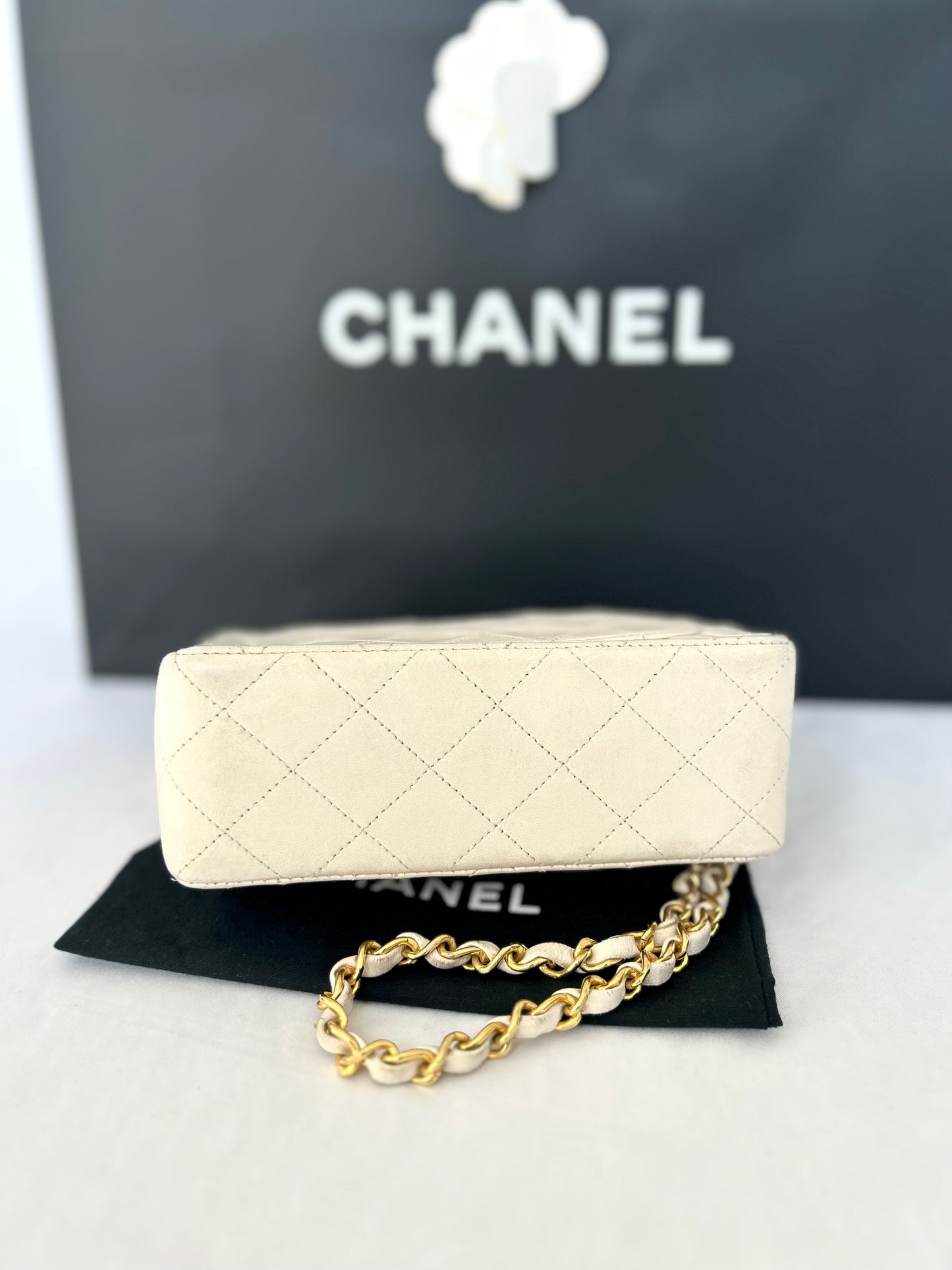 Chanel White Mini Square Flap Bag