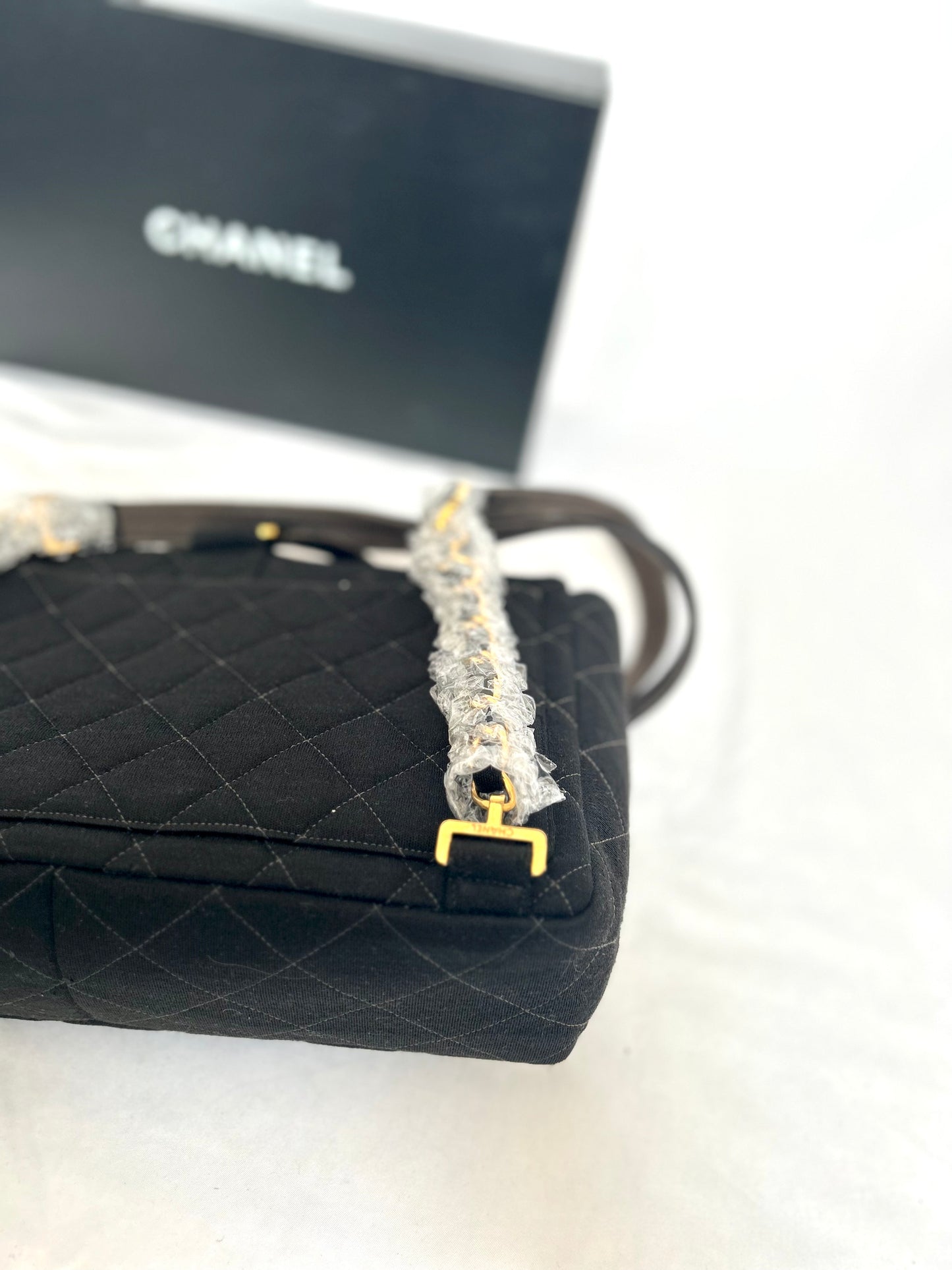 Chanel Black Jersey Backpack