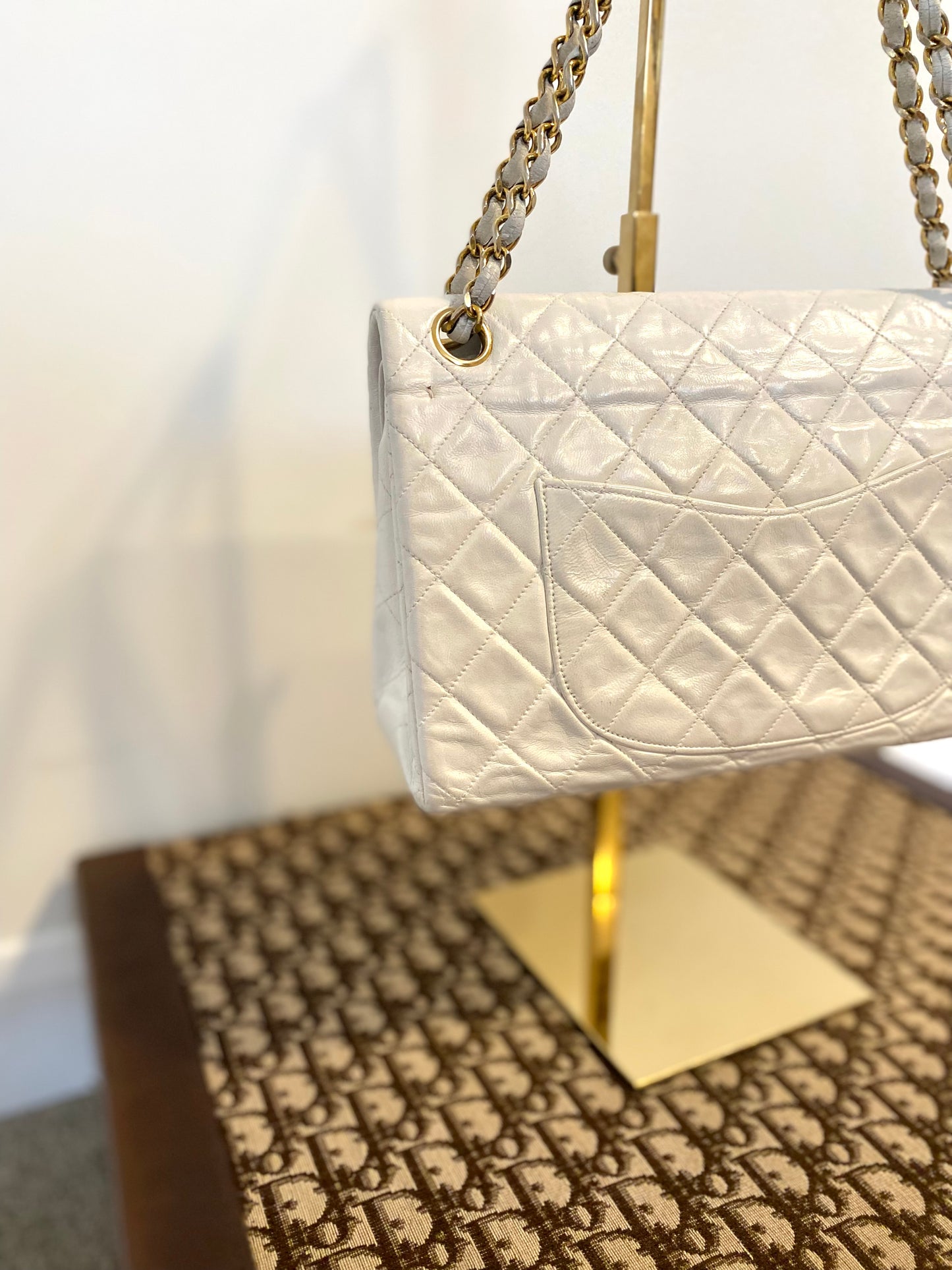 Chanel White Classic Double Flap