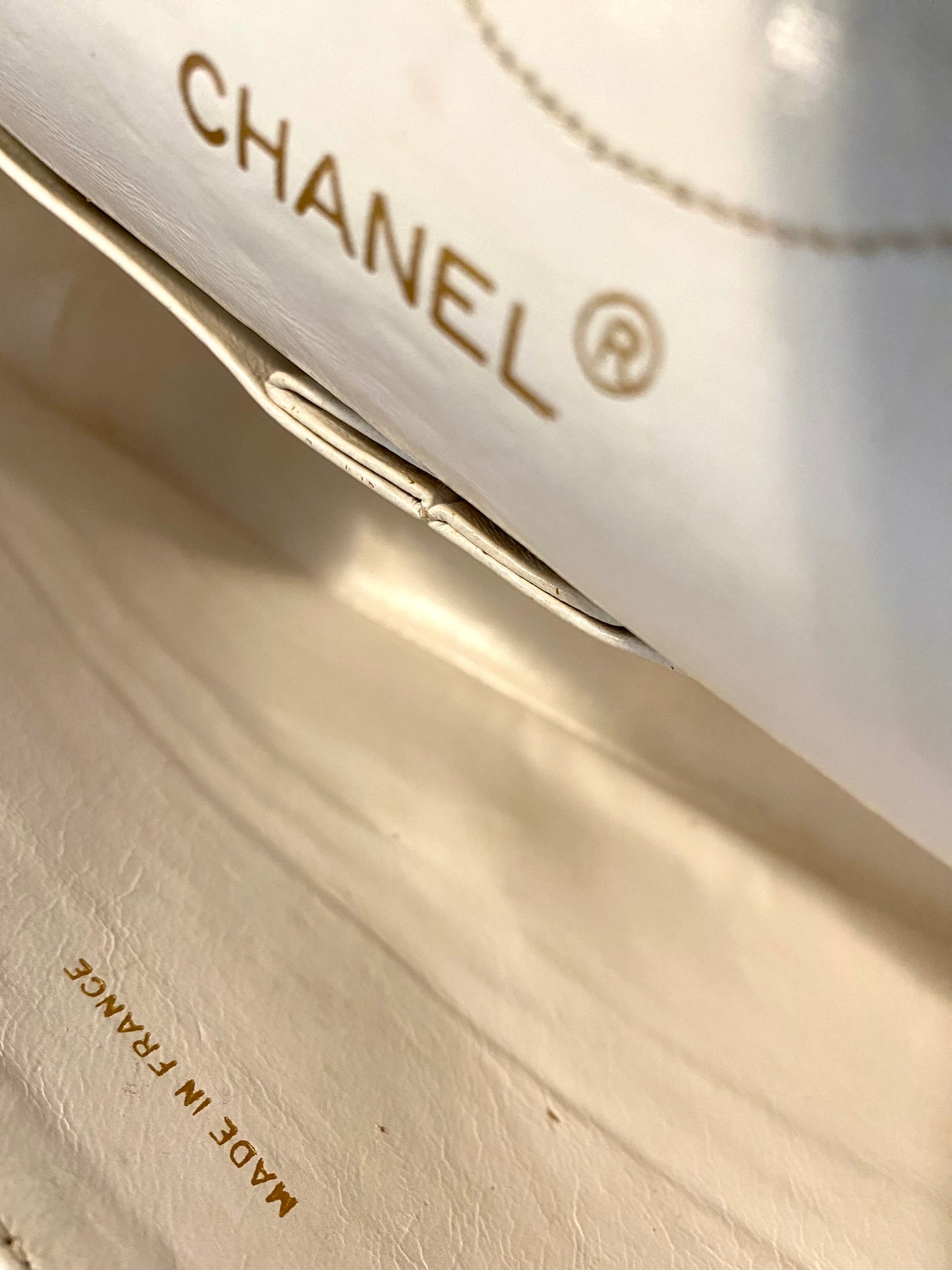 Chanel White Classic Double Flap