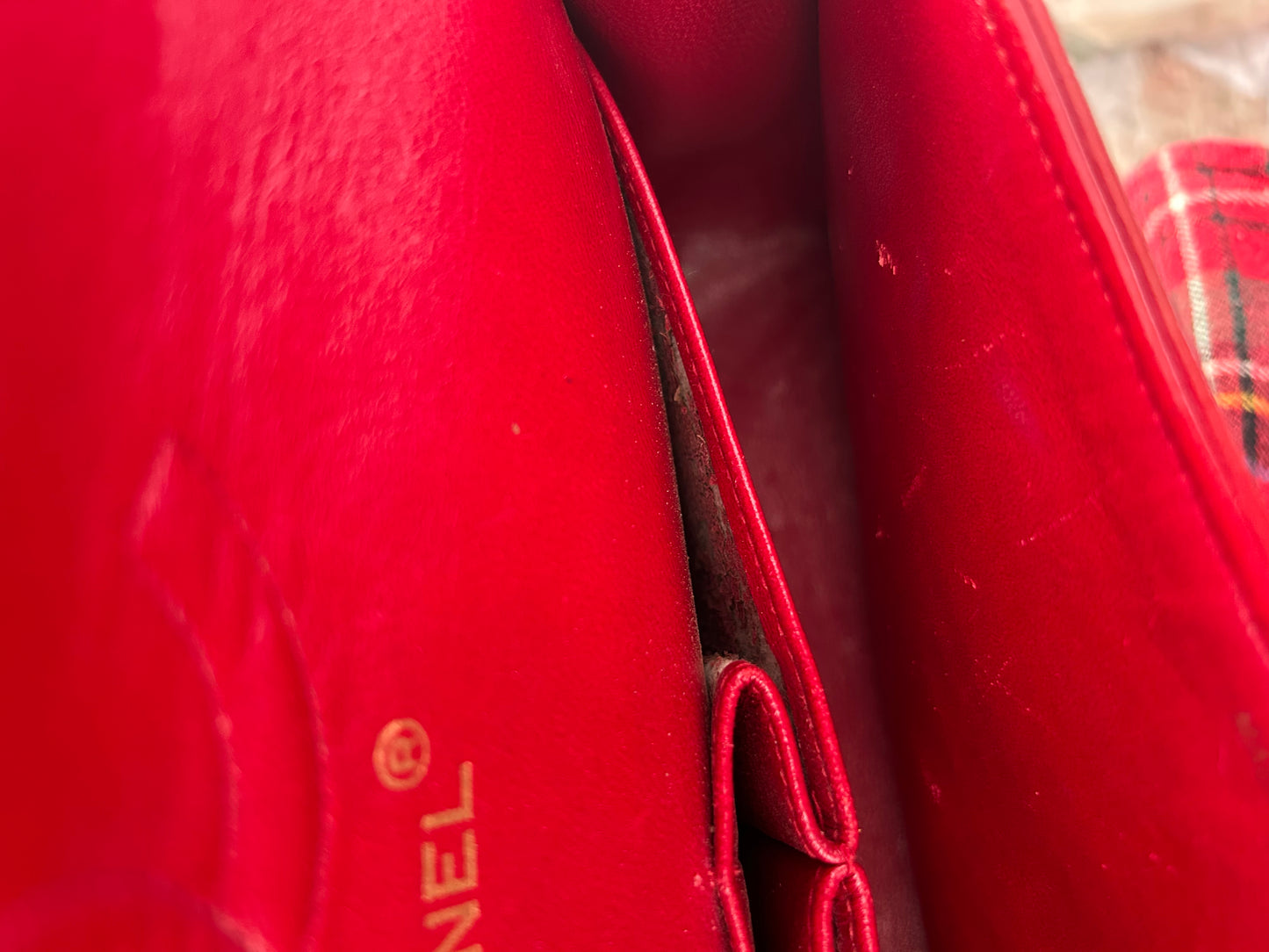 Red Chanel Classic Flap