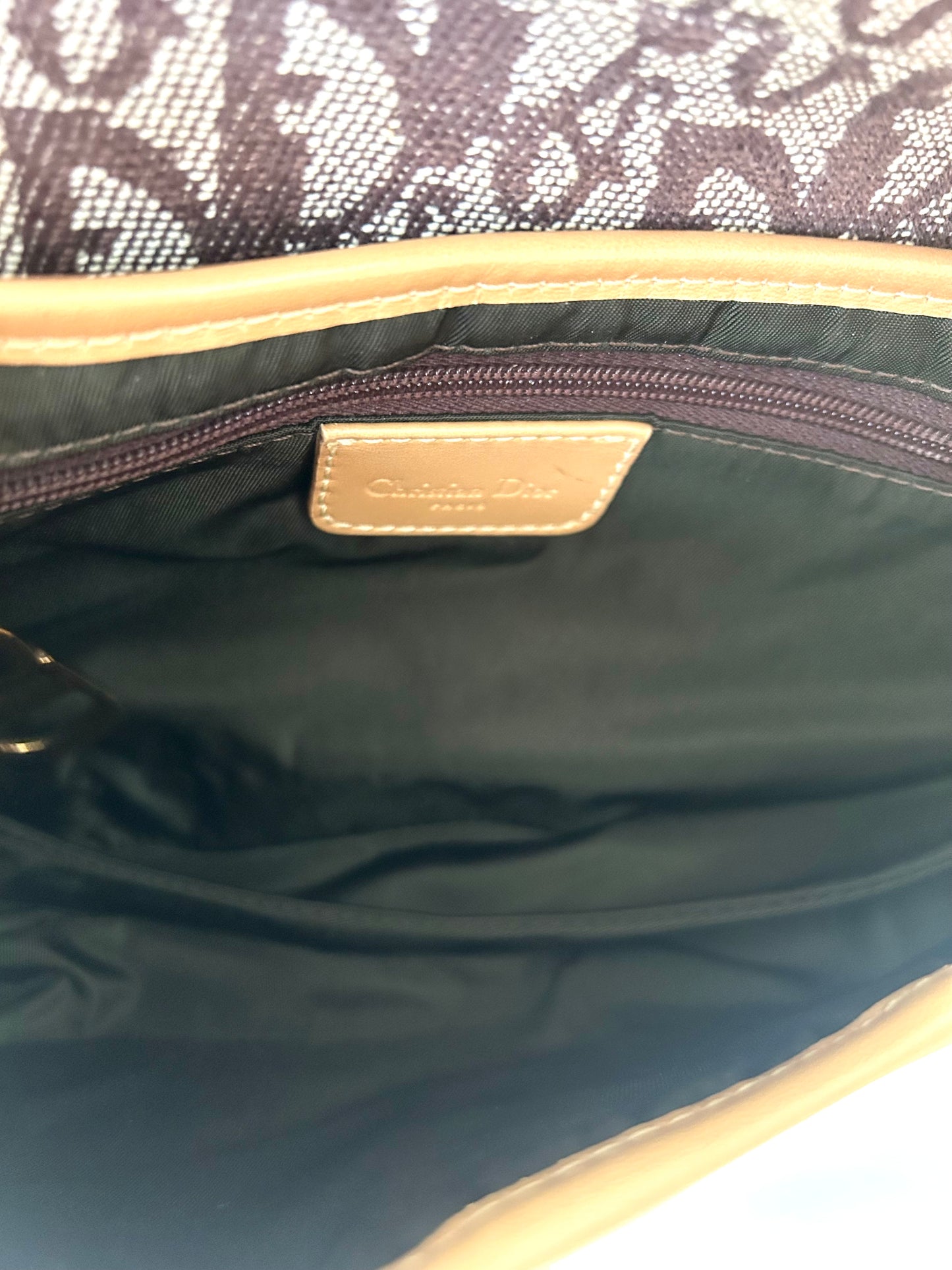 Dior Brown Oblique Monogram Saddle Bag