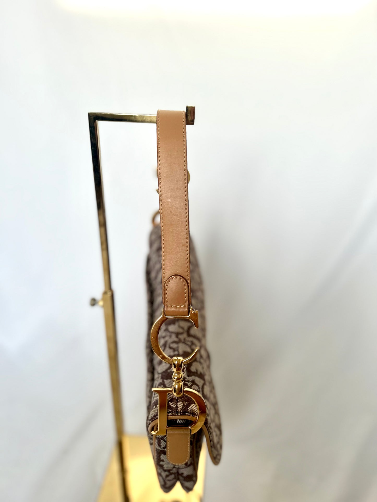Dior Brown Oblique Monogram Saddle Bag