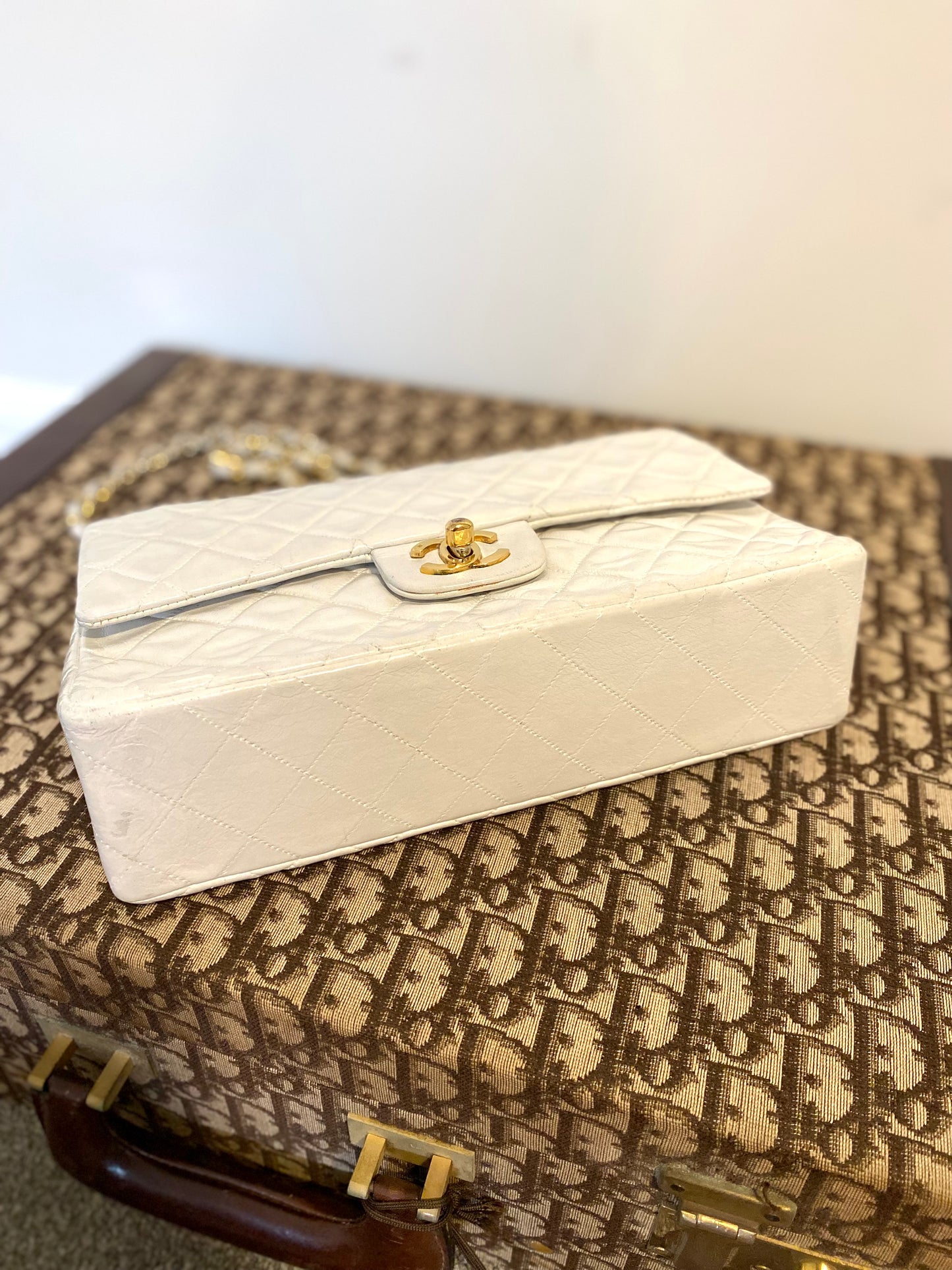 Chanel White Classic Double Flap