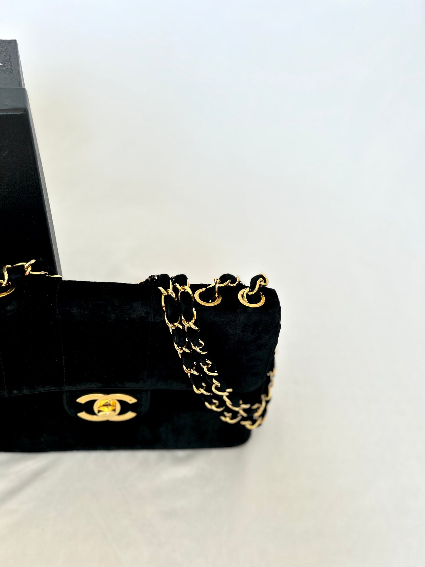 Chanel Velvet Velour Classic Jumbo 1994-1996