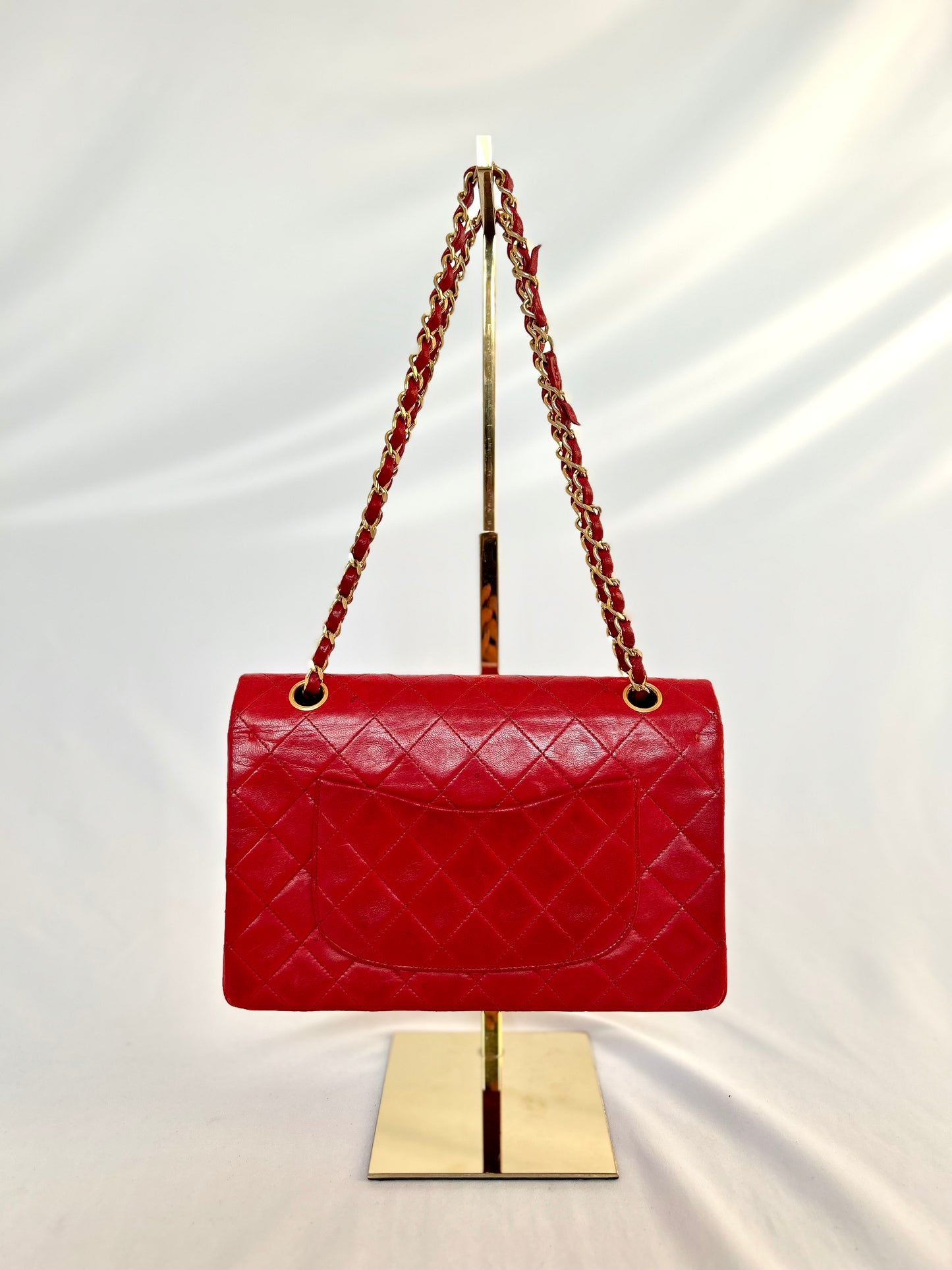 Red Chanel Classic Flap