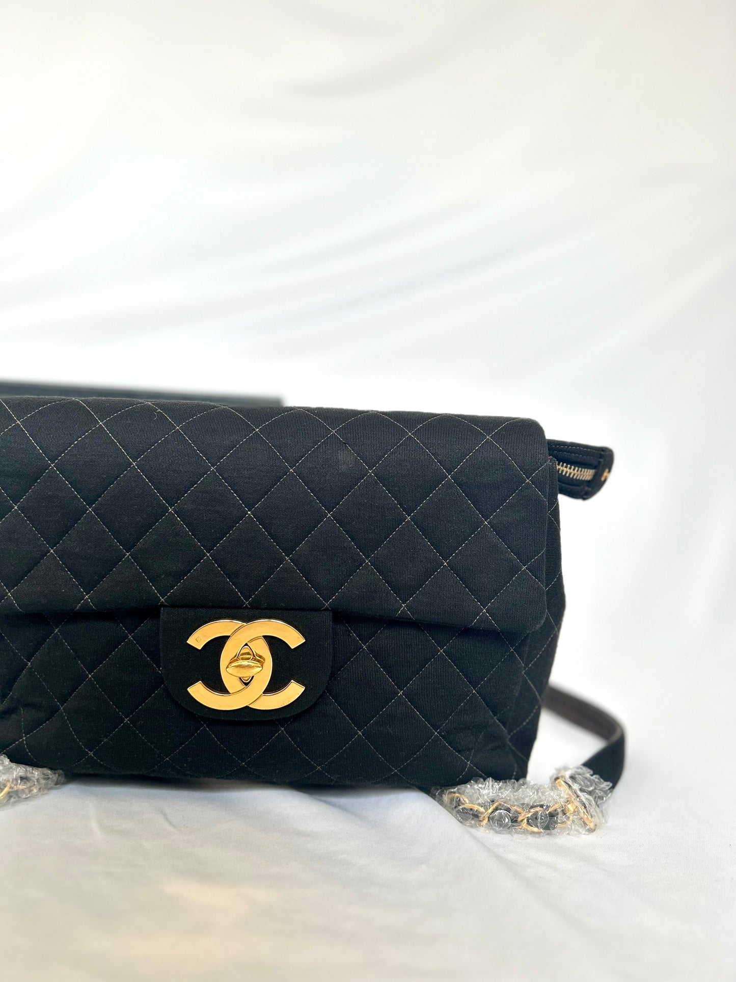 Chanel Black Jersey Backpack
