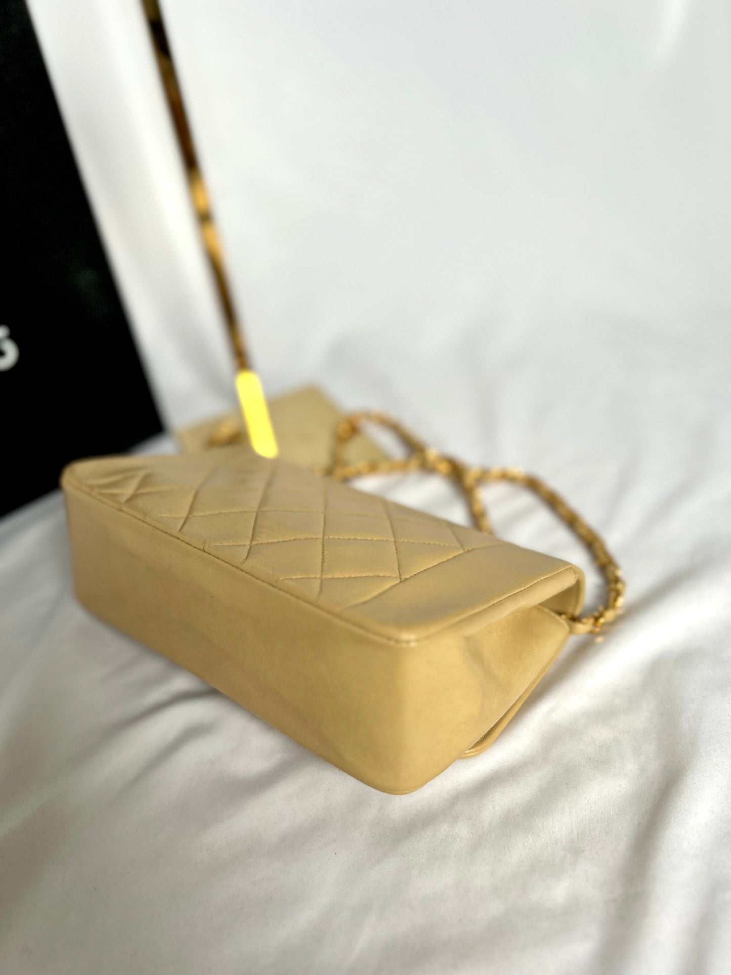 Vintage Chanel Beige Diana Small Flap Bag