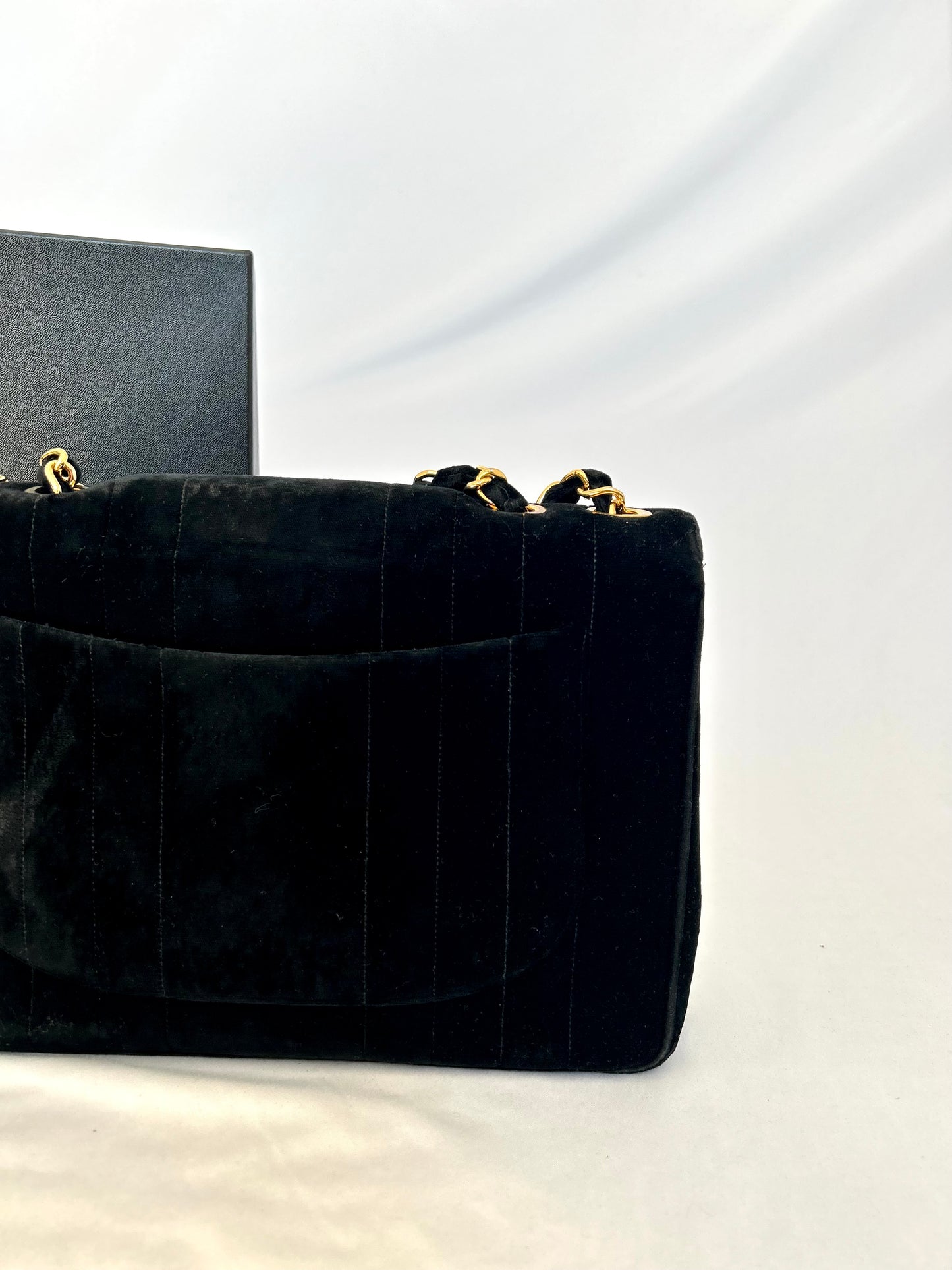 Chanel Velvet Velour Classic Jumbo 1994-1996