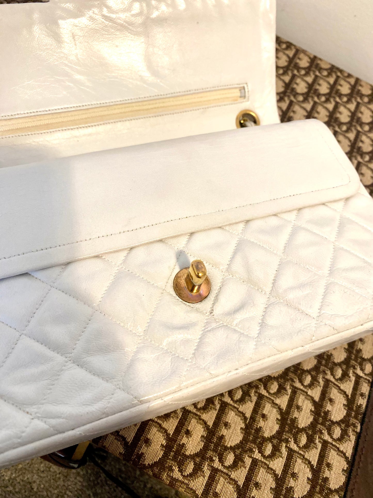 Chanel White Classic Double Flap