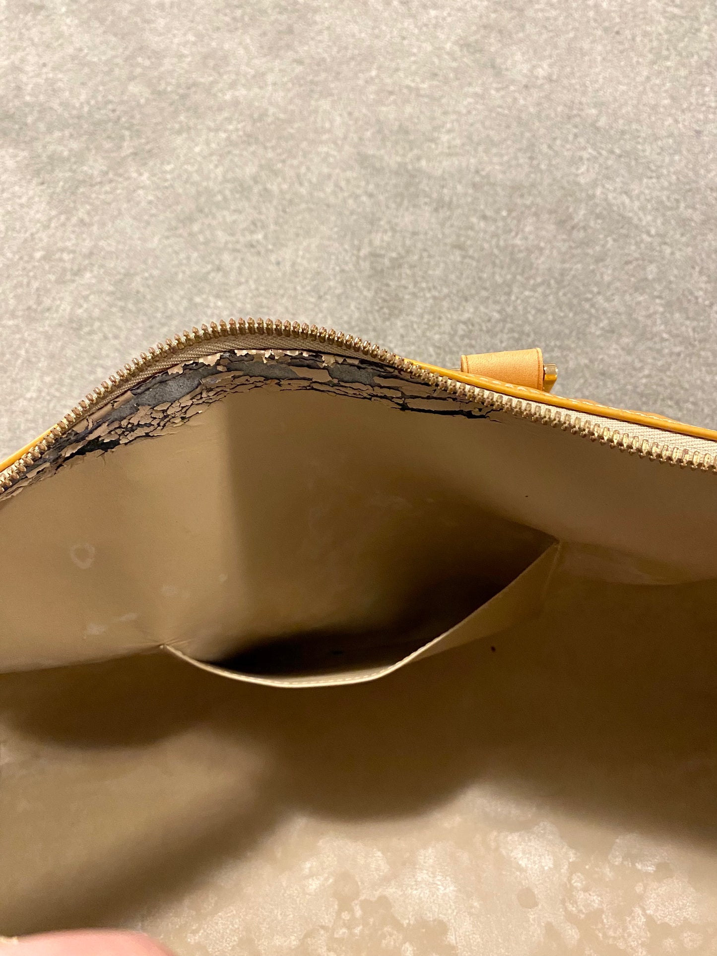 Louis Vuitton Yellow Vernis Keepall 45