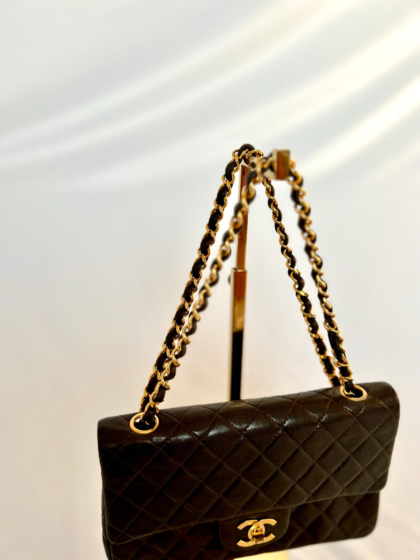 Chocolate Brown Chanel Classic Flap
