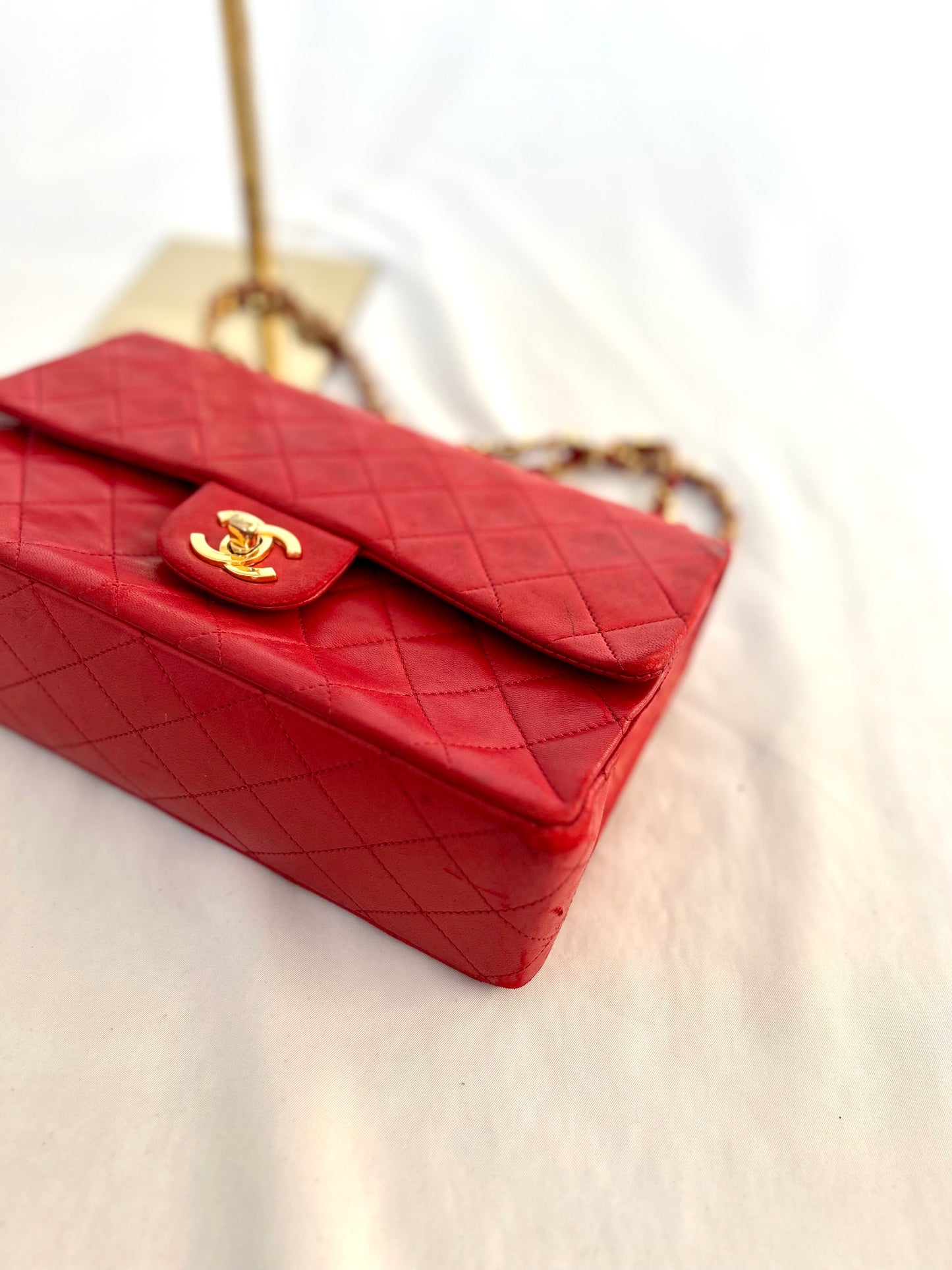 Red Chanel Classic Flap