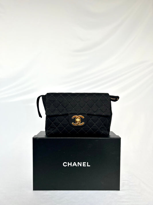 Chanel Black Jersey Backpack