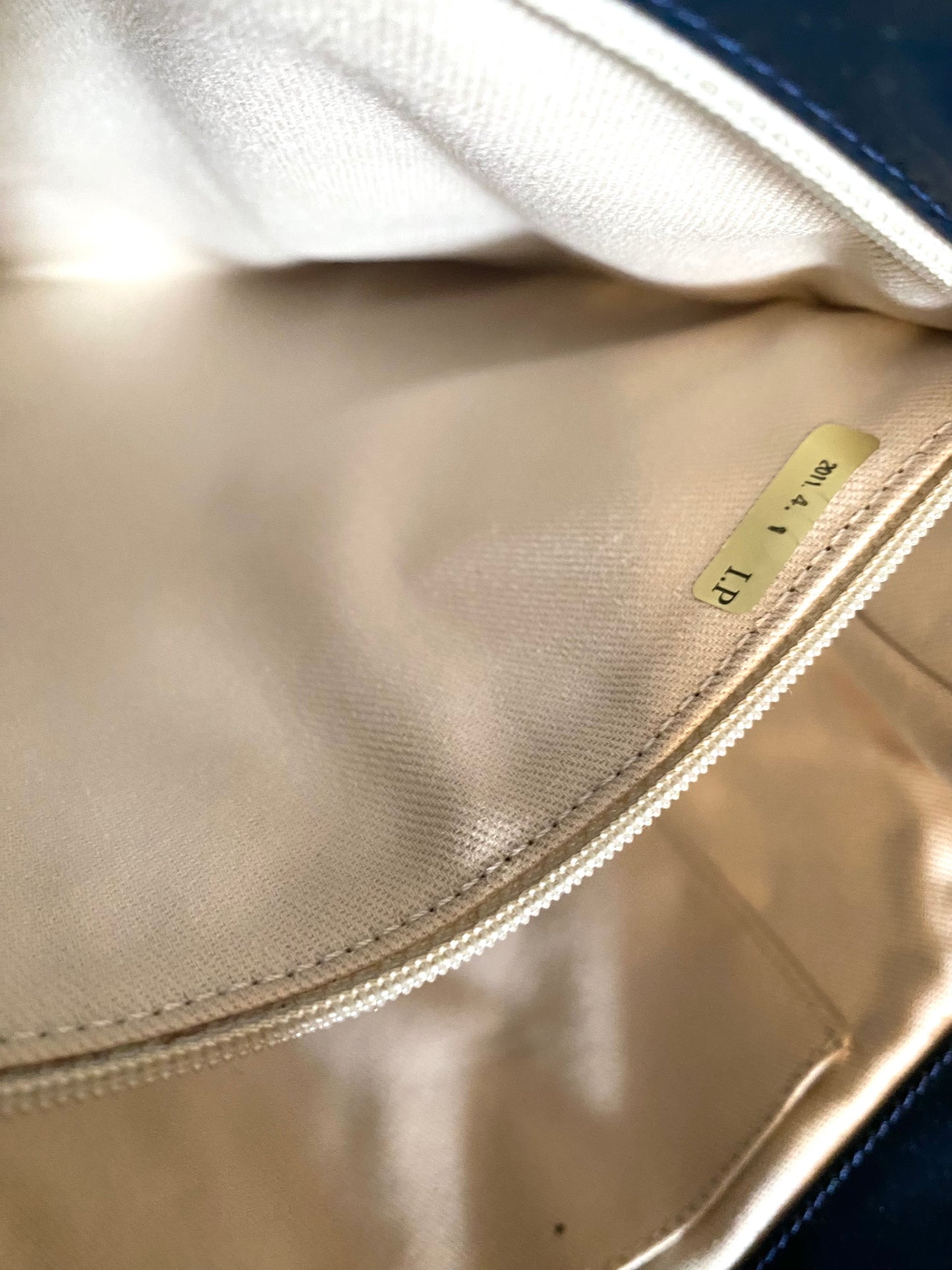 Navy Blue Chanel Patent Leather Quilted Tote