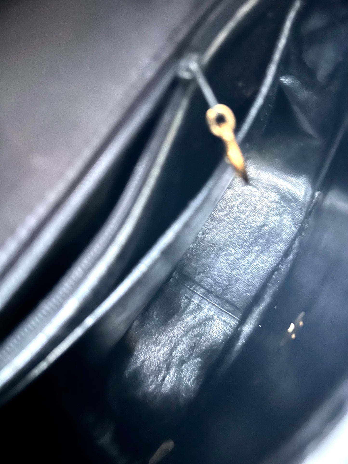 Gorgeous Vintage Black Patent Leather Square Bag