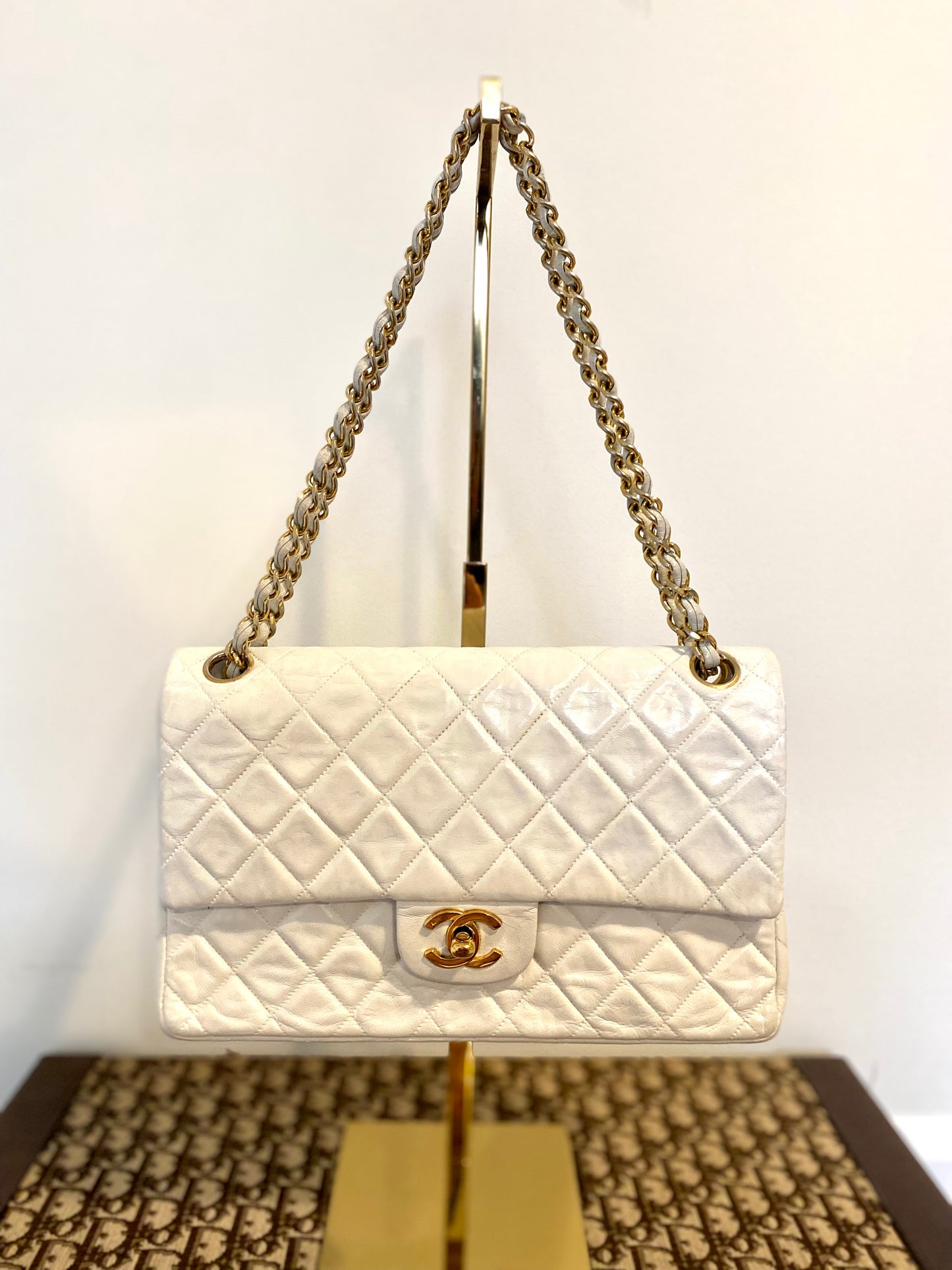 Chanel White Classic Double Flap