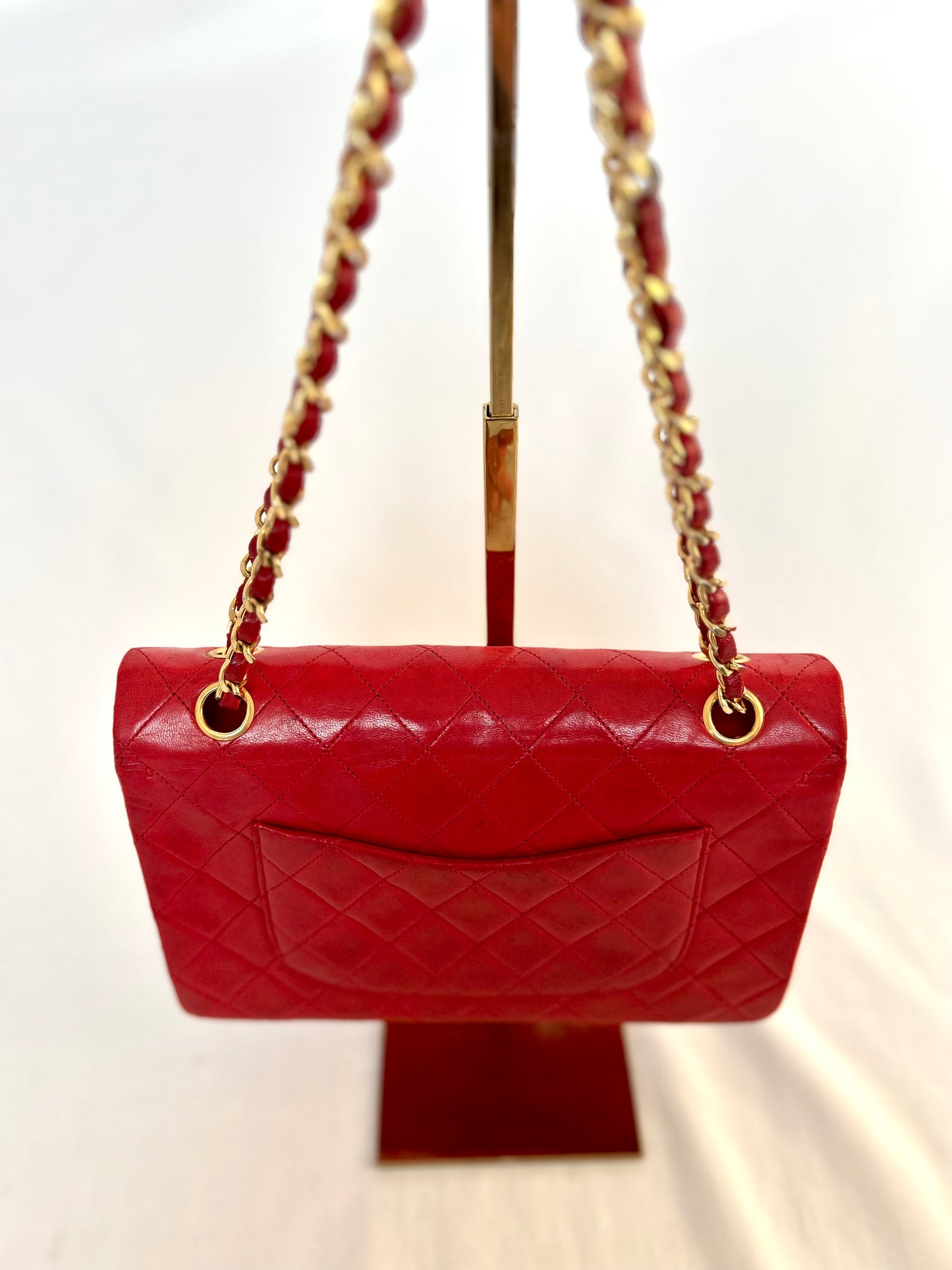 Red Chanel Classic Flap