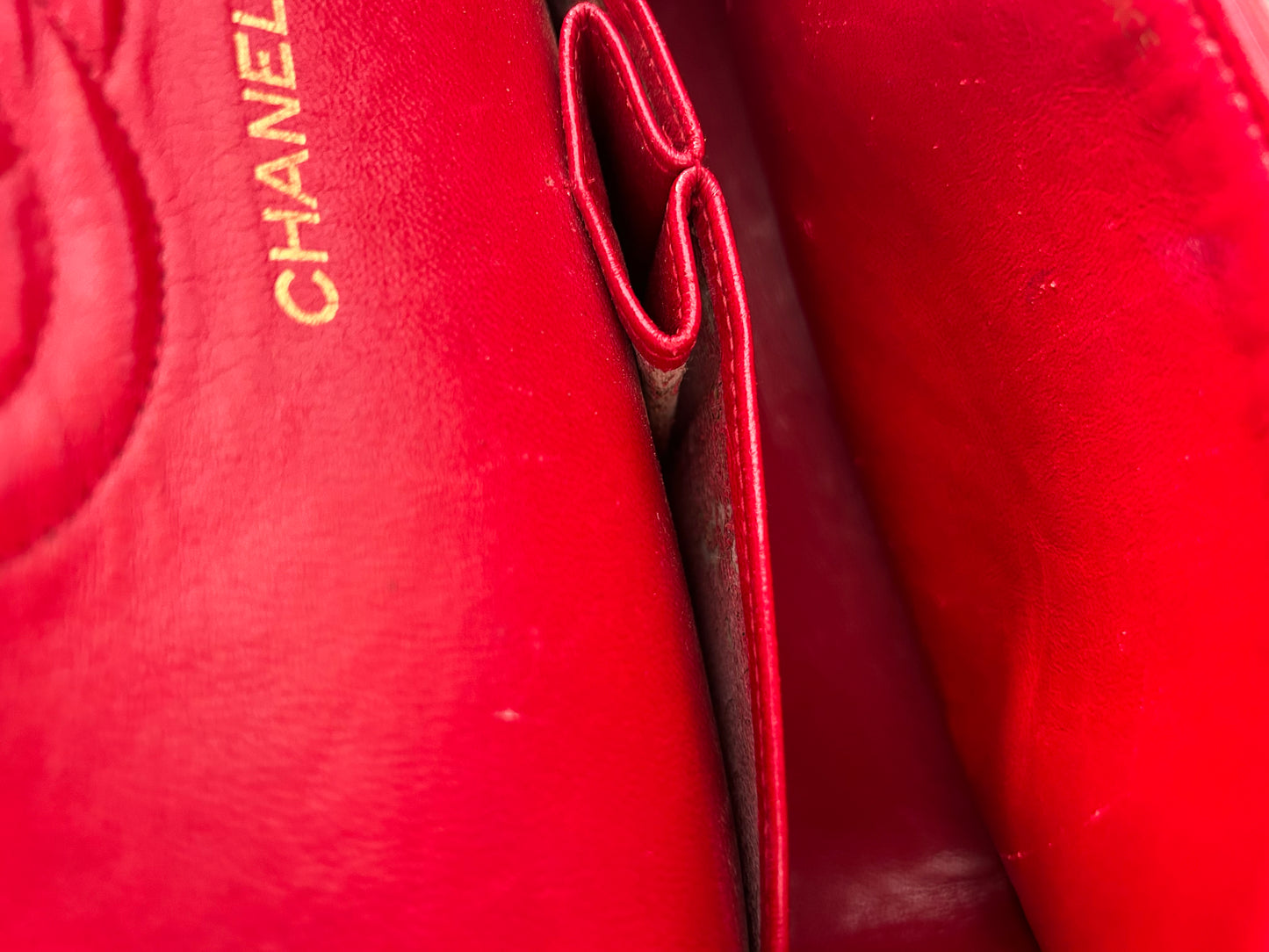 Red Chanel Classic Flap