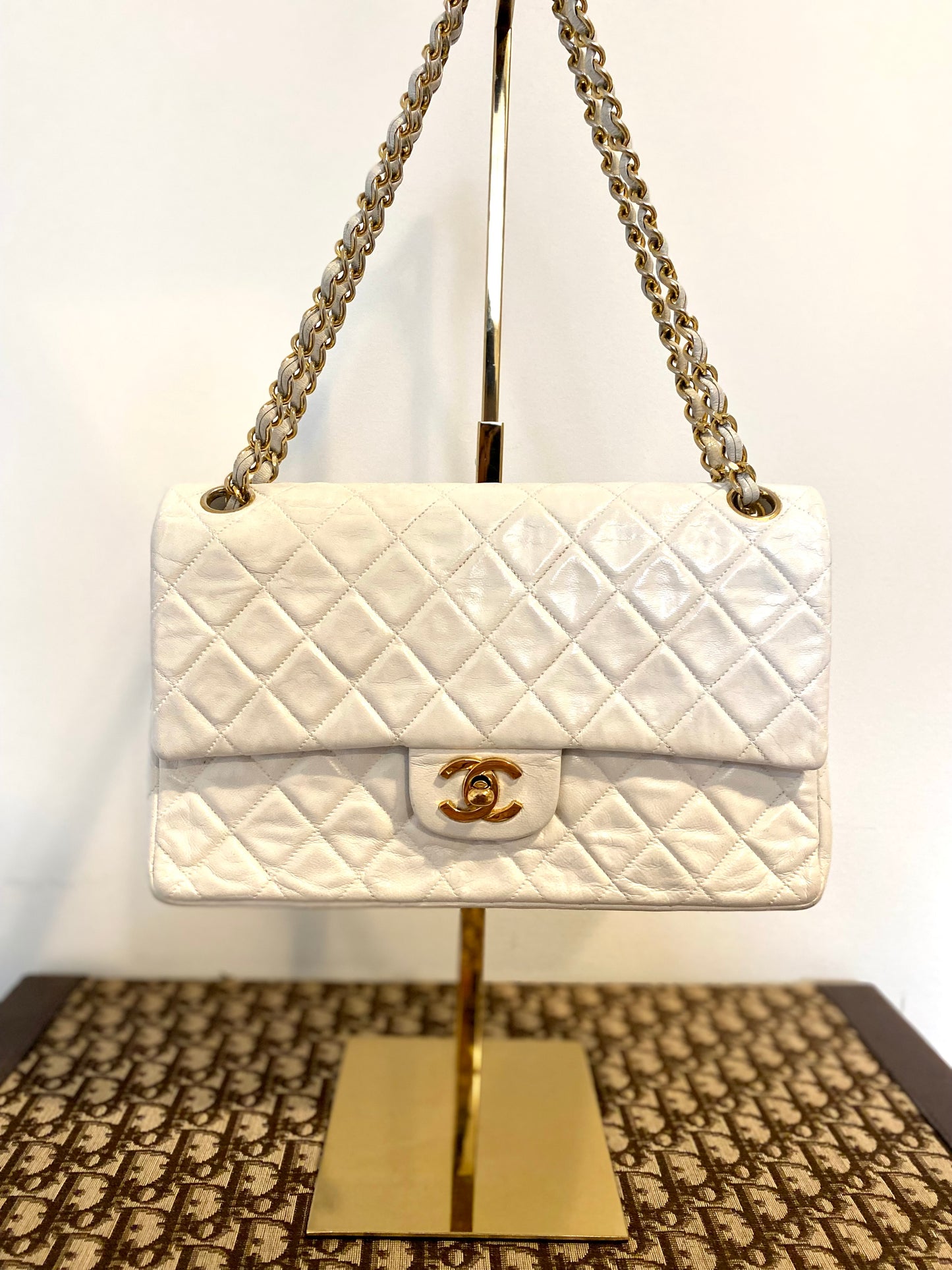 Chanel White Classic Double Flap