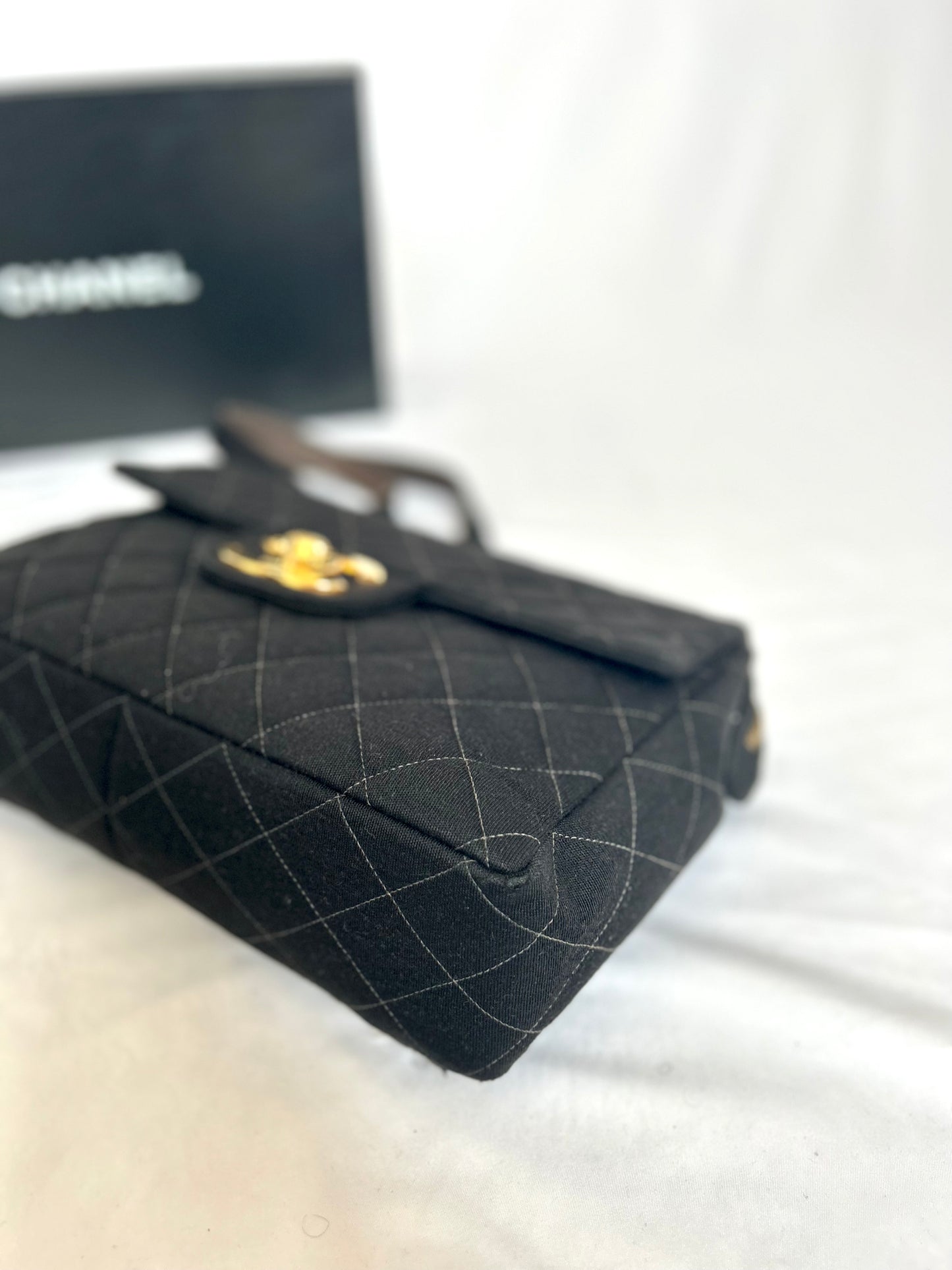 Chanel Black Jersey Backpack