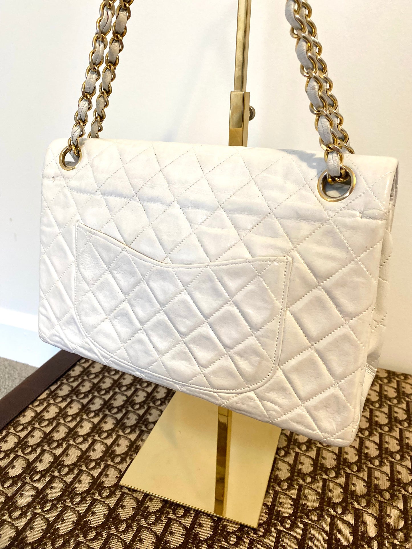 Chanel White Classic Double Flap