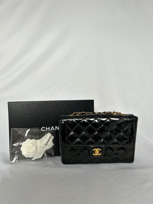 Chanel Patent Leather Single Flap Bag