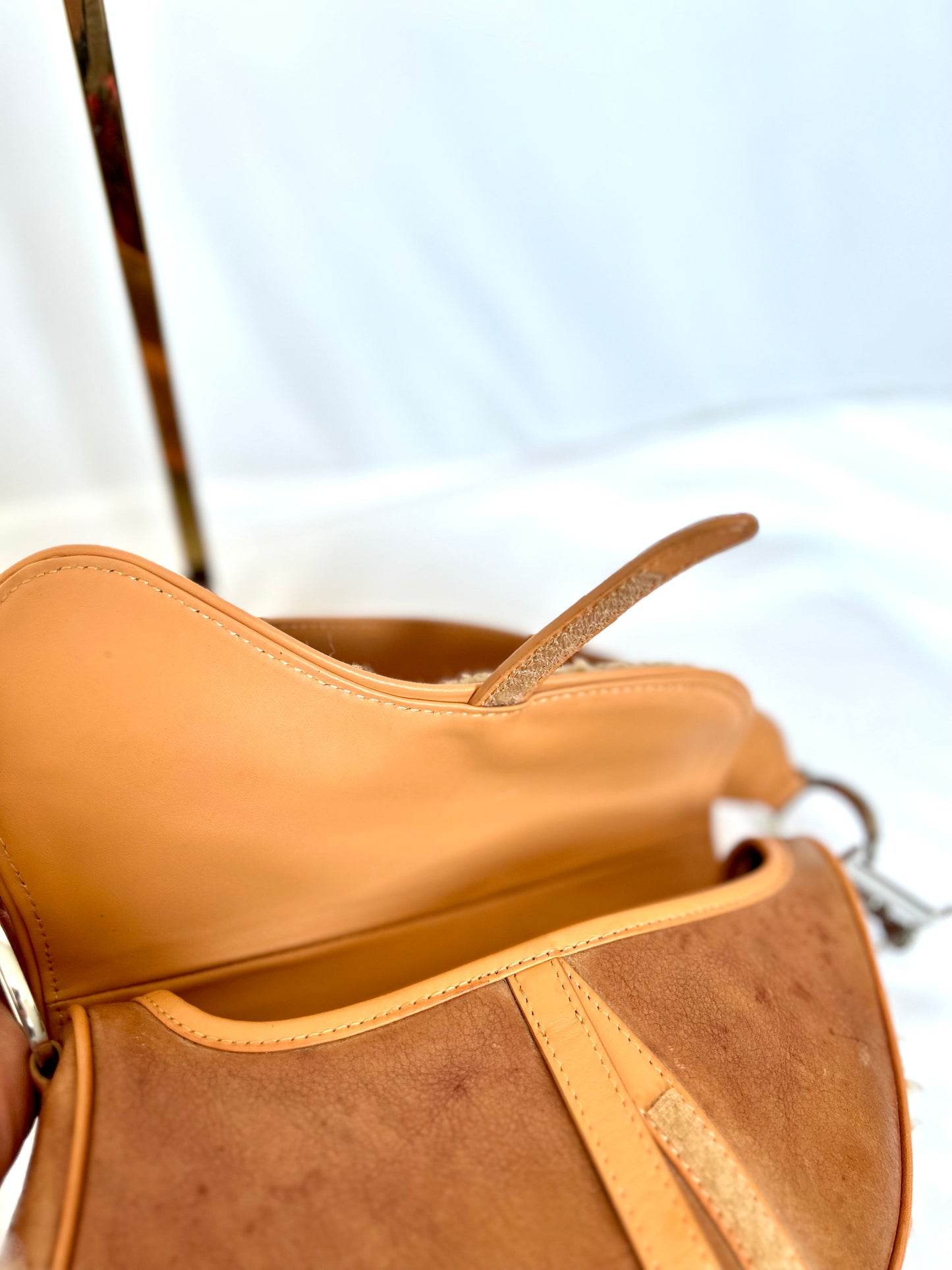Dior Lamb Shearling Saddle Bag 2005 Flight Collection