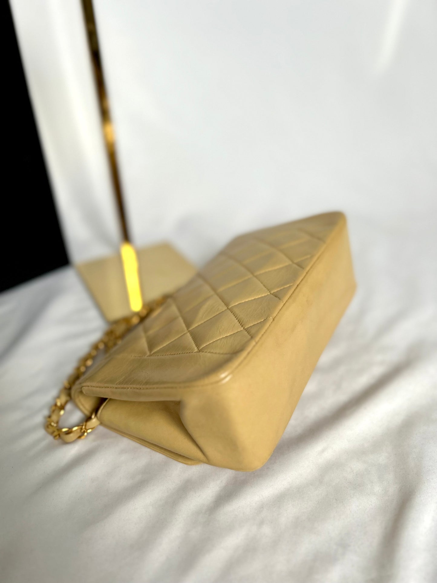 Vintage Chanel Beige Diana Small Flap Bag