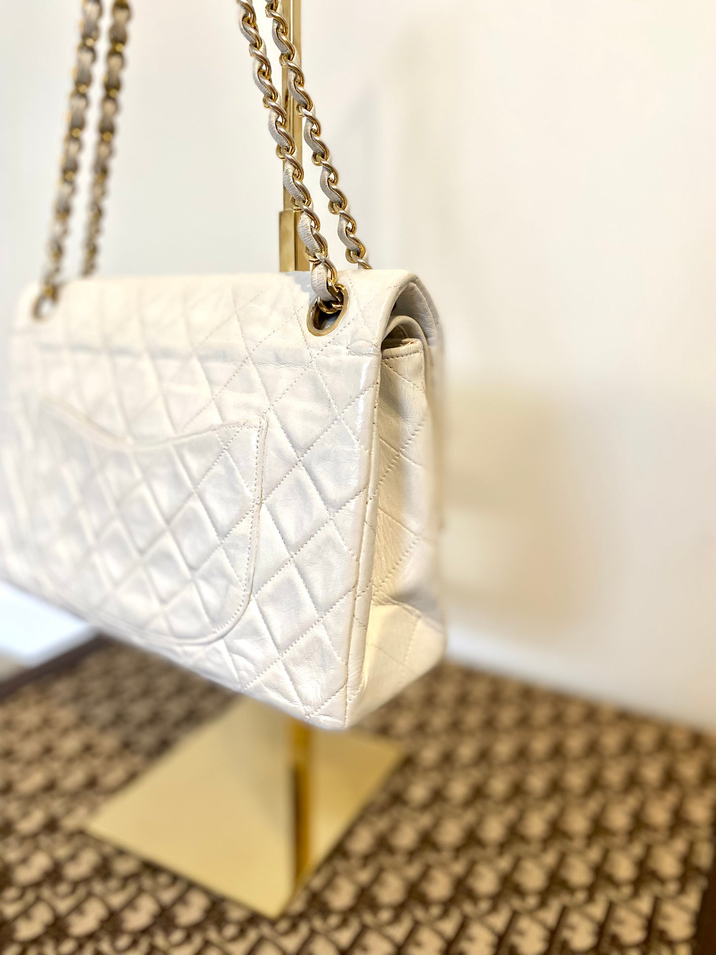 Chanel White Classic Double Flap