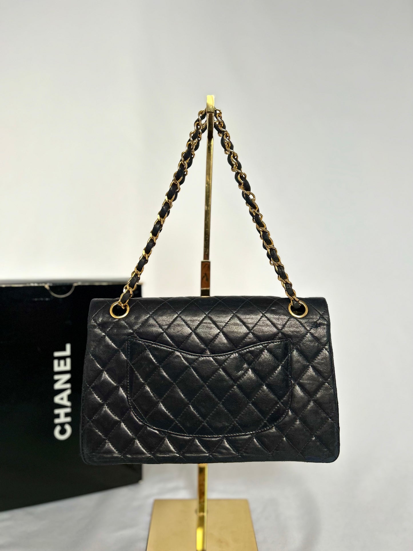 Midnight Blue Medium Lambskin Vintage Classic Flap