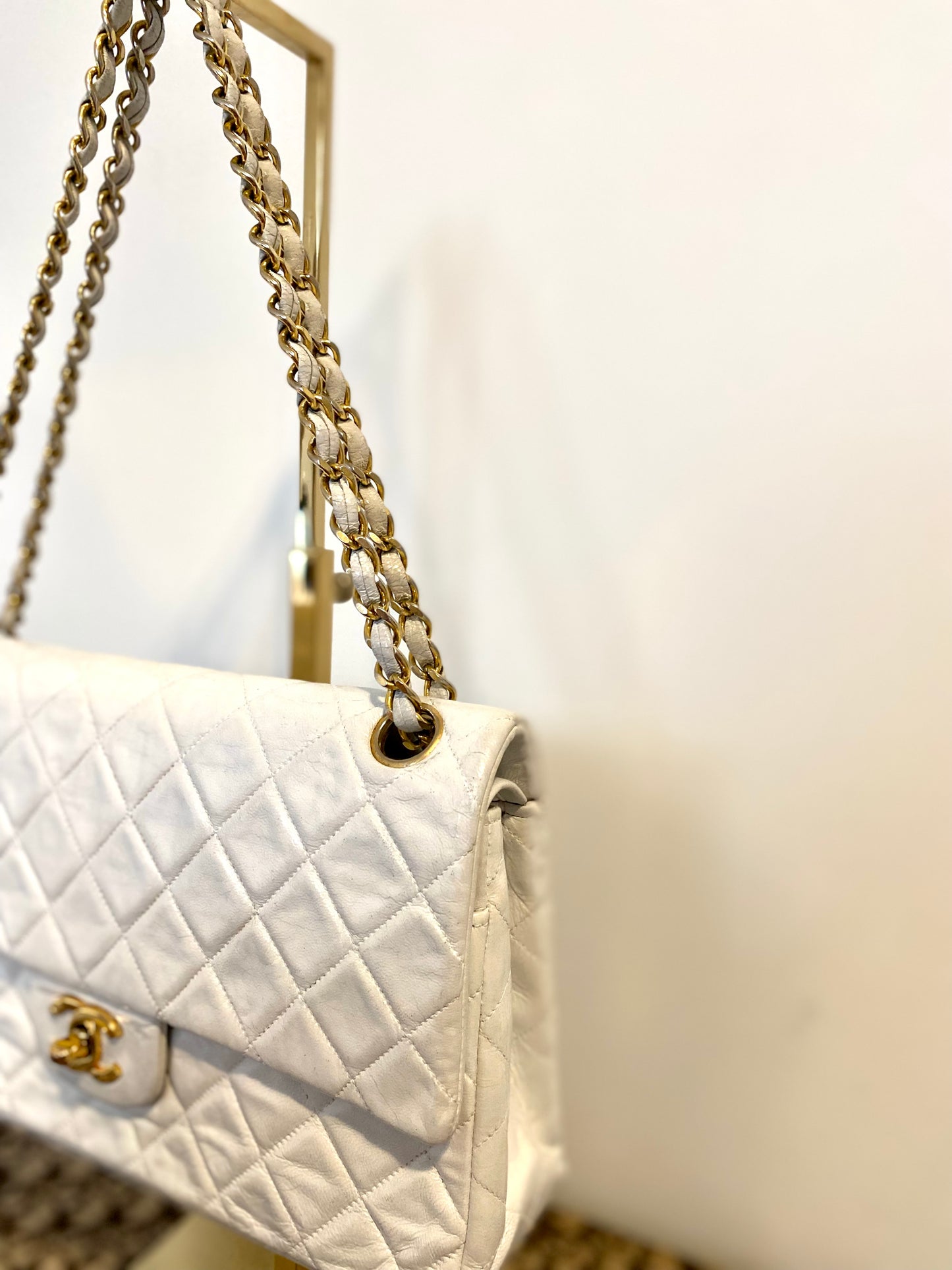 Chanel White Classic Double Flap