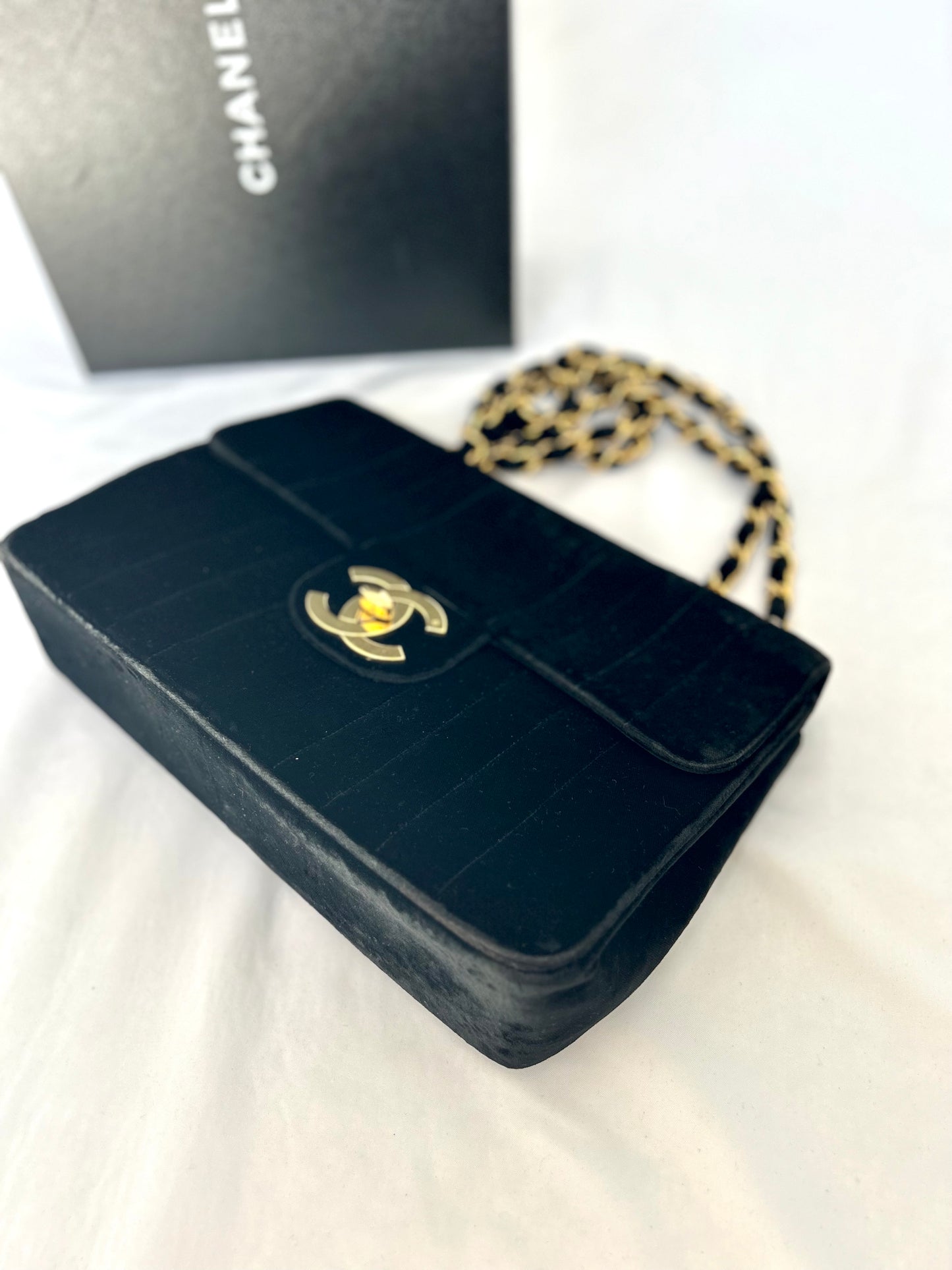 Chanel Velvet Velour Classic Jumbo 1994-1996