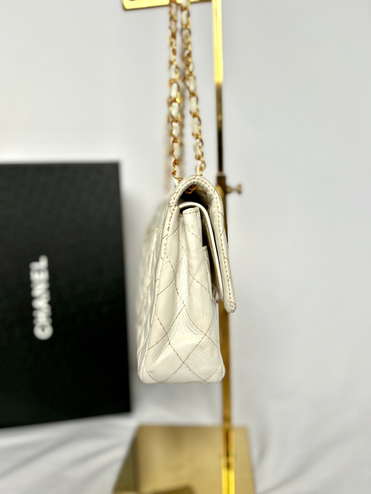 Chanel Vintage White Classic Flap