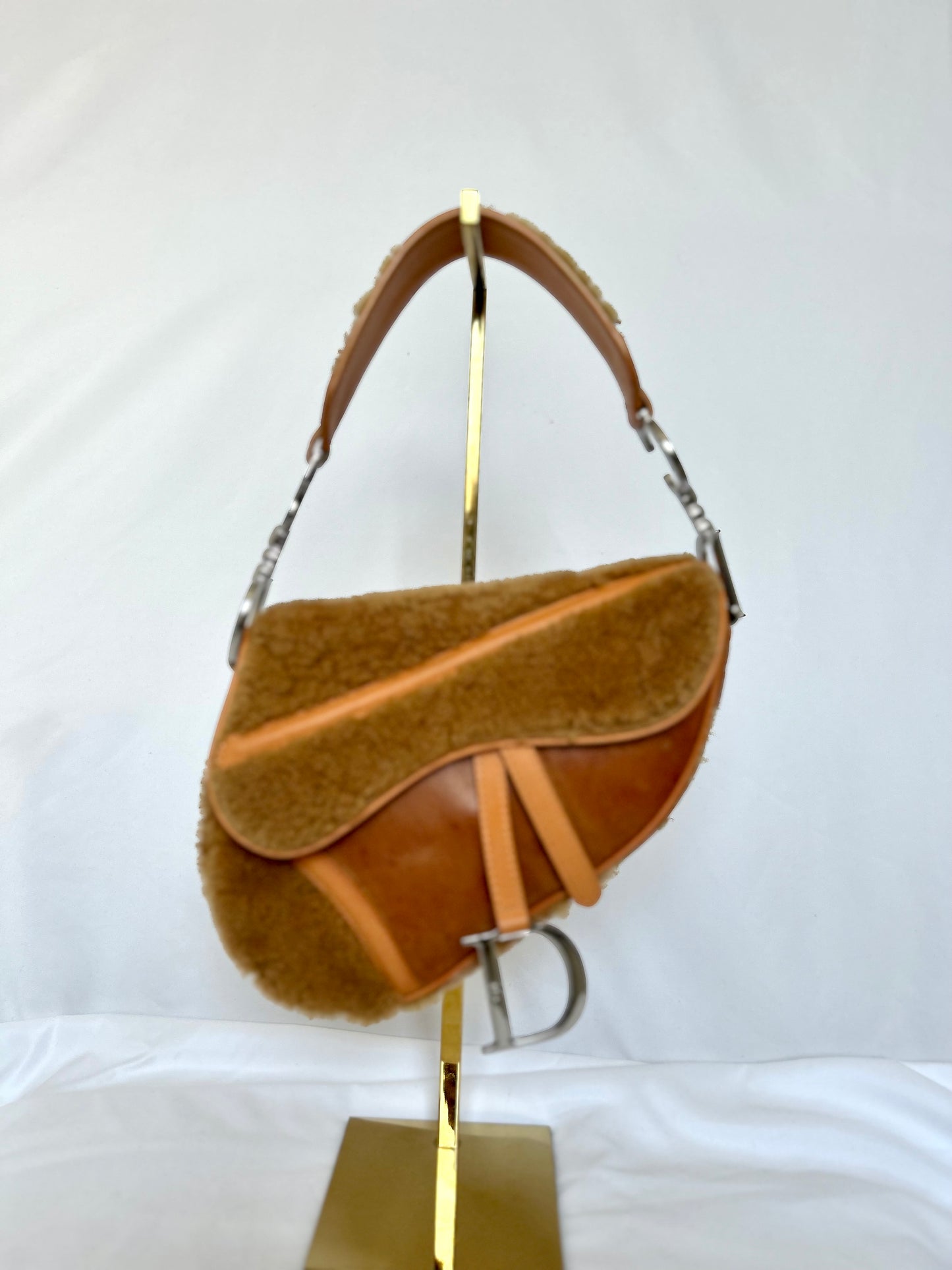 Dior Lamb Shearling Saddle Bag 2005 Flight Collection