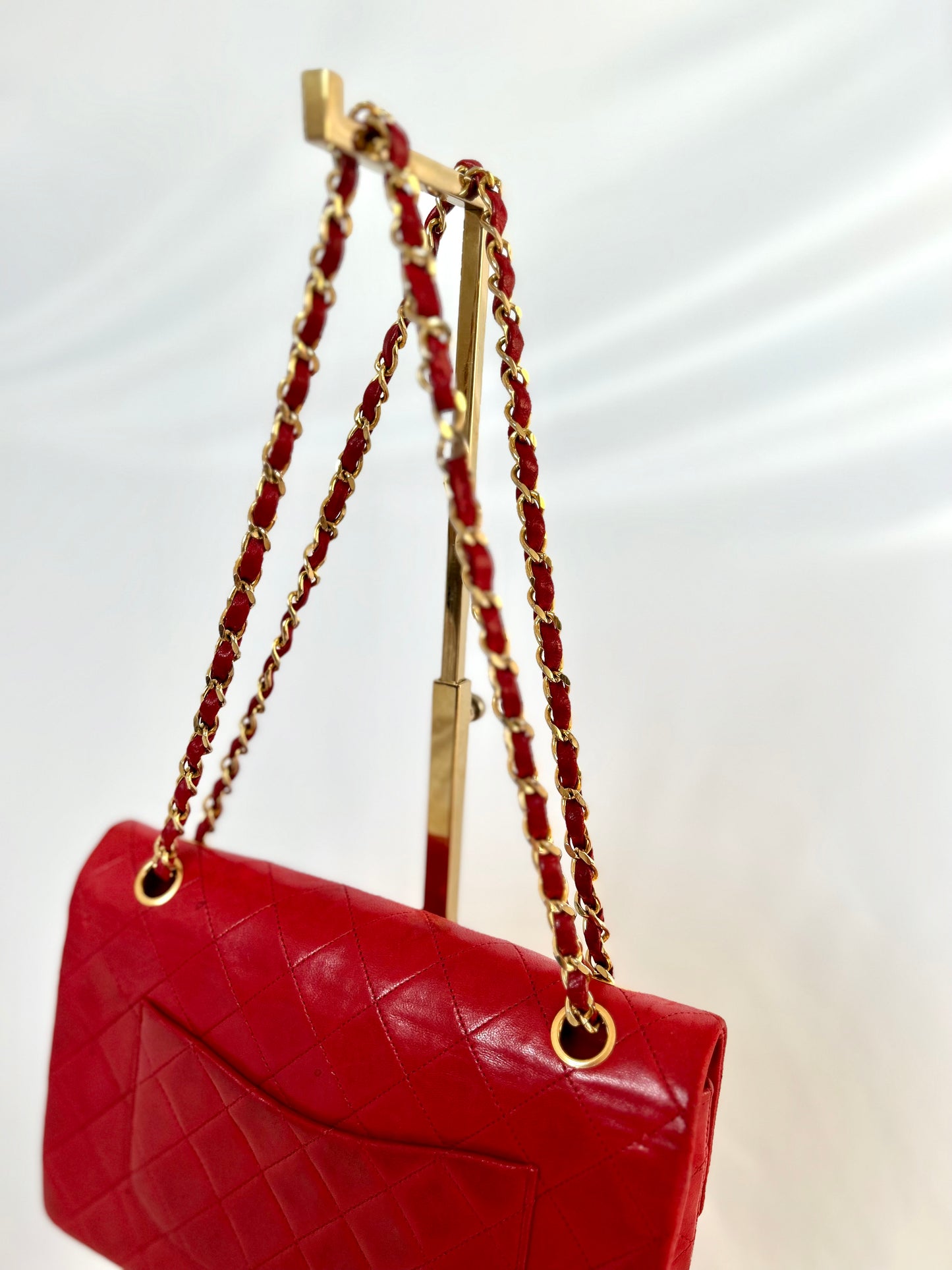 Red Chanel Classic Flap