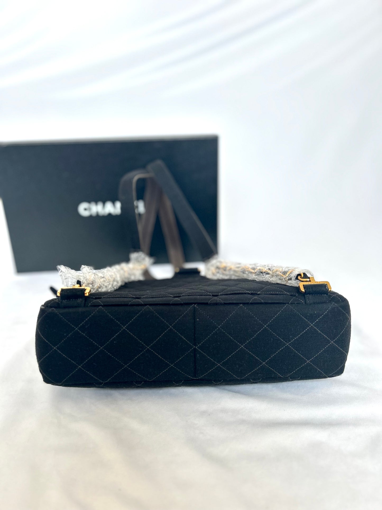 Chanel Black Jersey Backpack