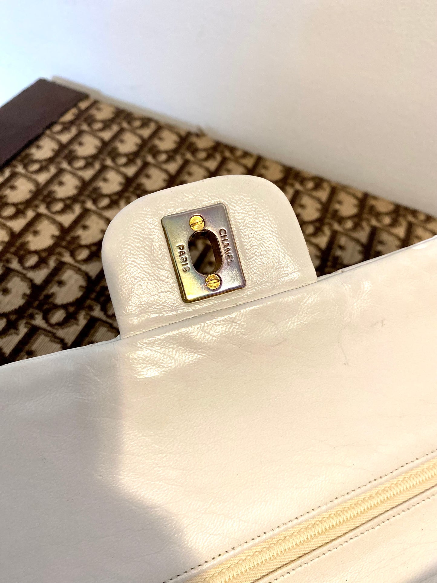 Chanel White Classic Double Flap