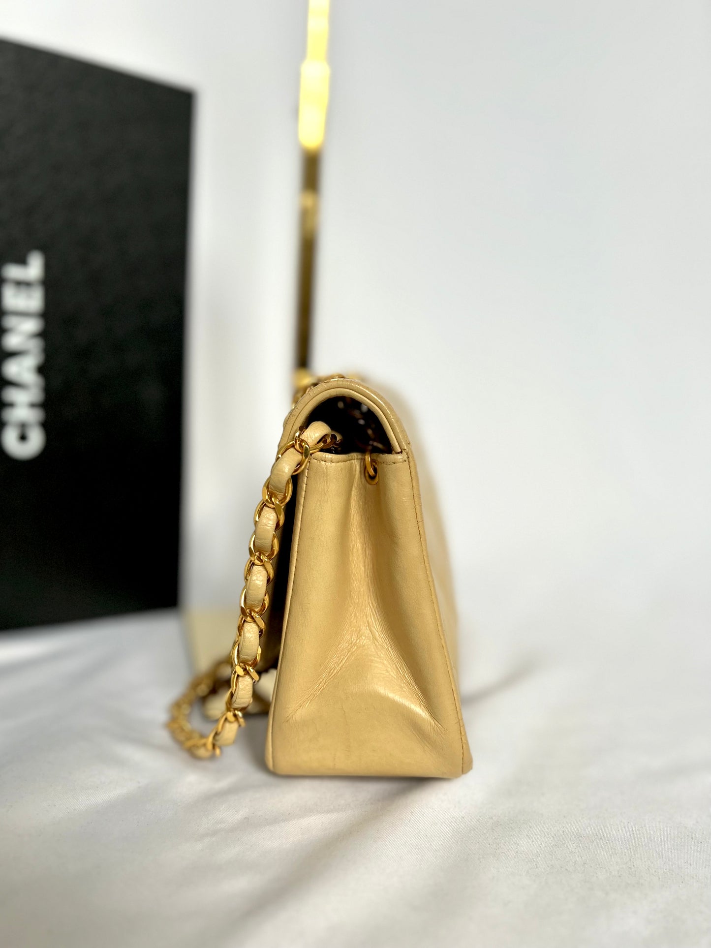 Vintage Chanel Beige Diana Small Flap Bag