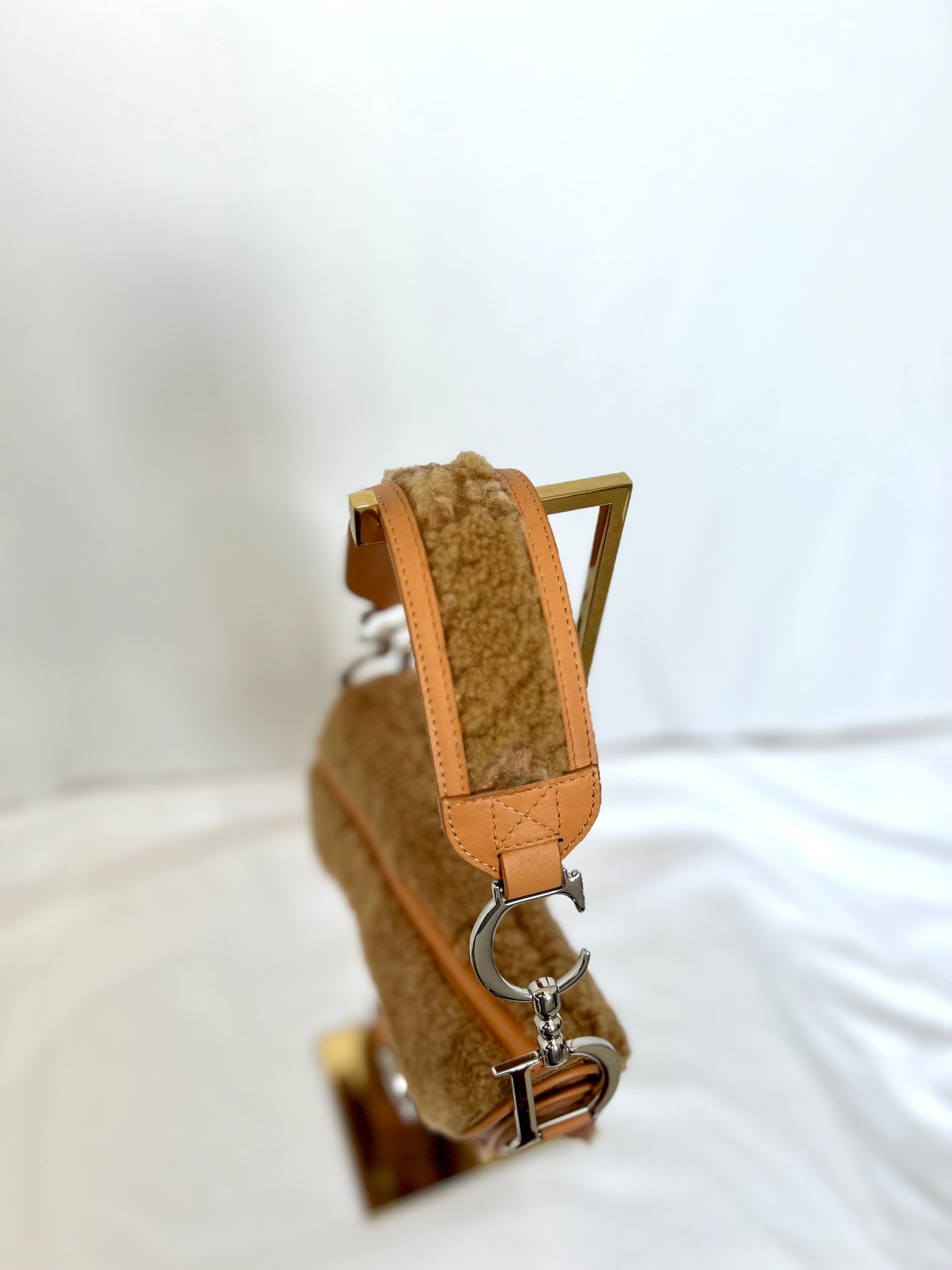 Dior Lamb Shearling Saddle Bag 2005 Flight Collection