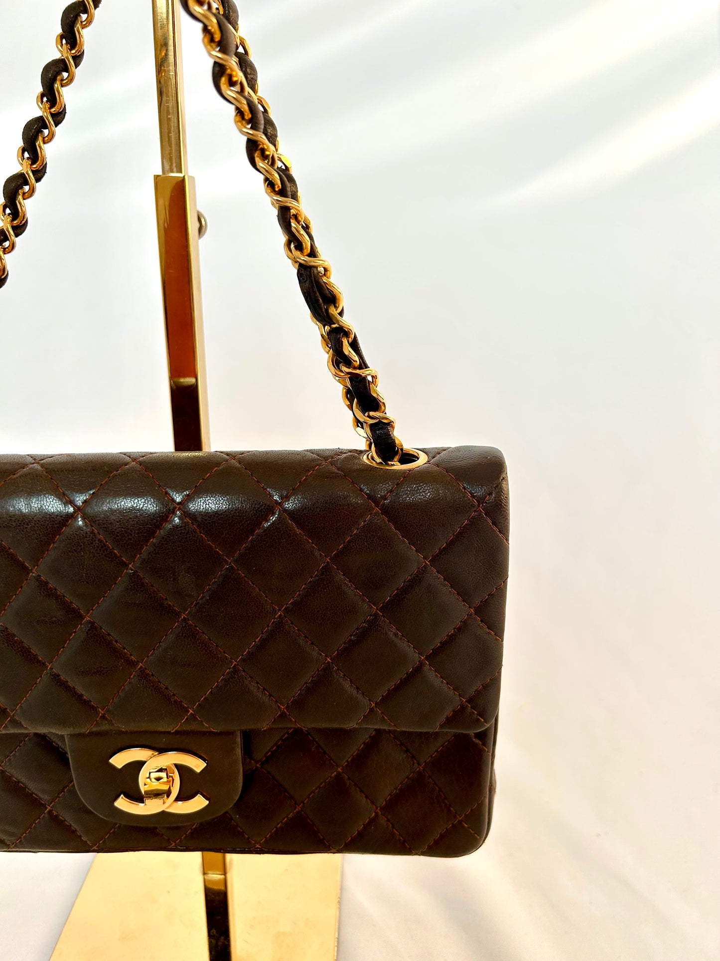 Chocolate Brown Chanel Classic Flap