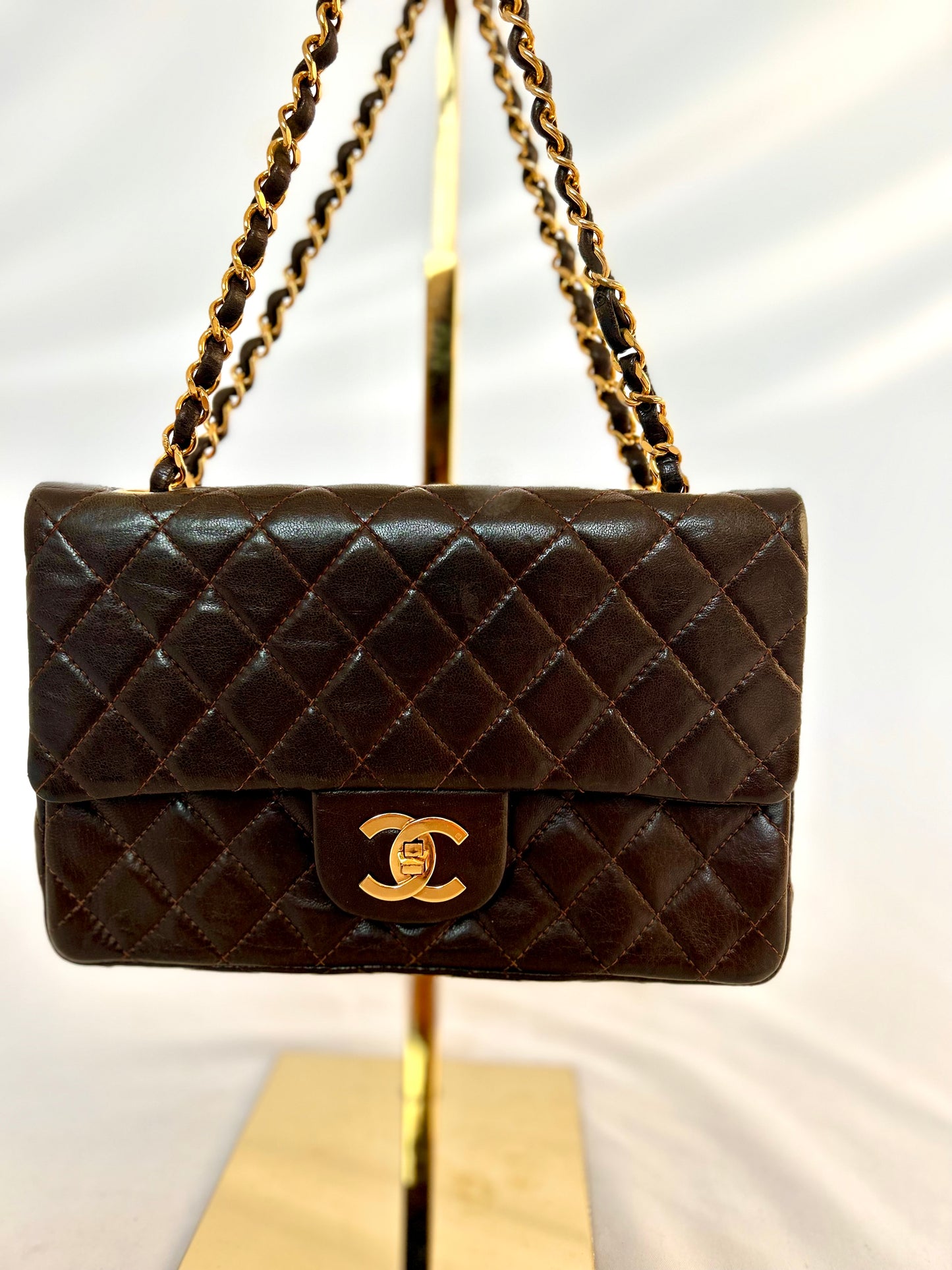 Chocolate Brown Chanel Classic Flap