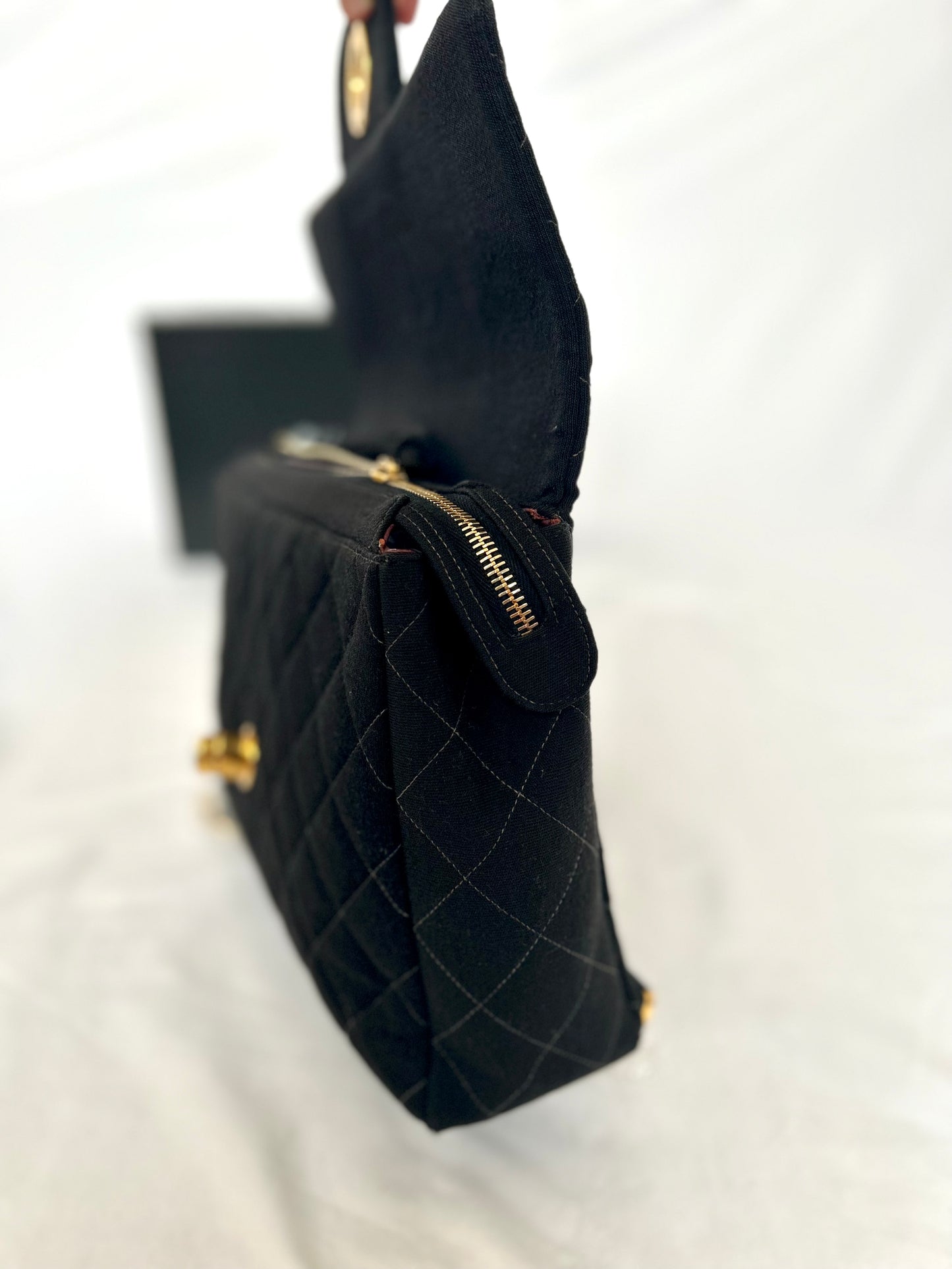 Chanel Black Jersey Backpack