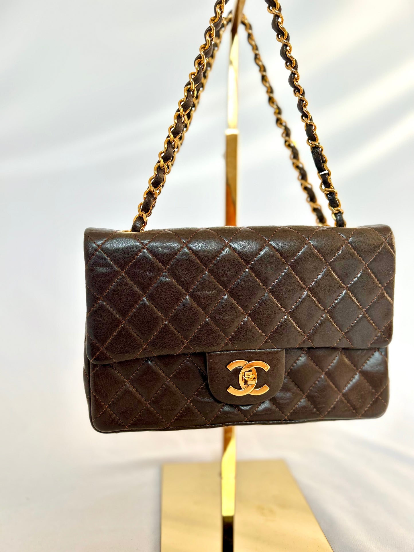 Chocolate Brown Chanel Classic Flap