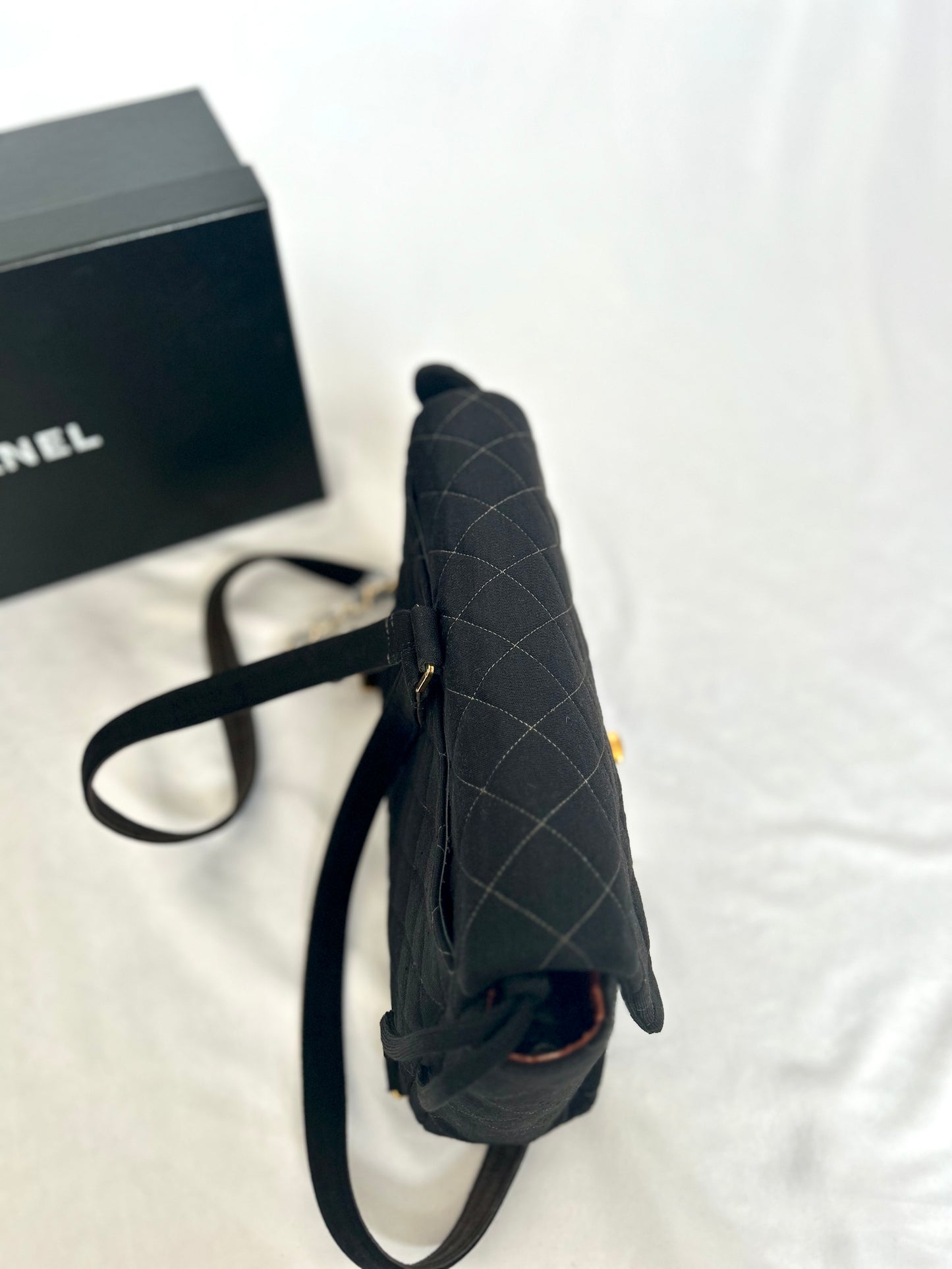 Chanel Black Jersey Backpack