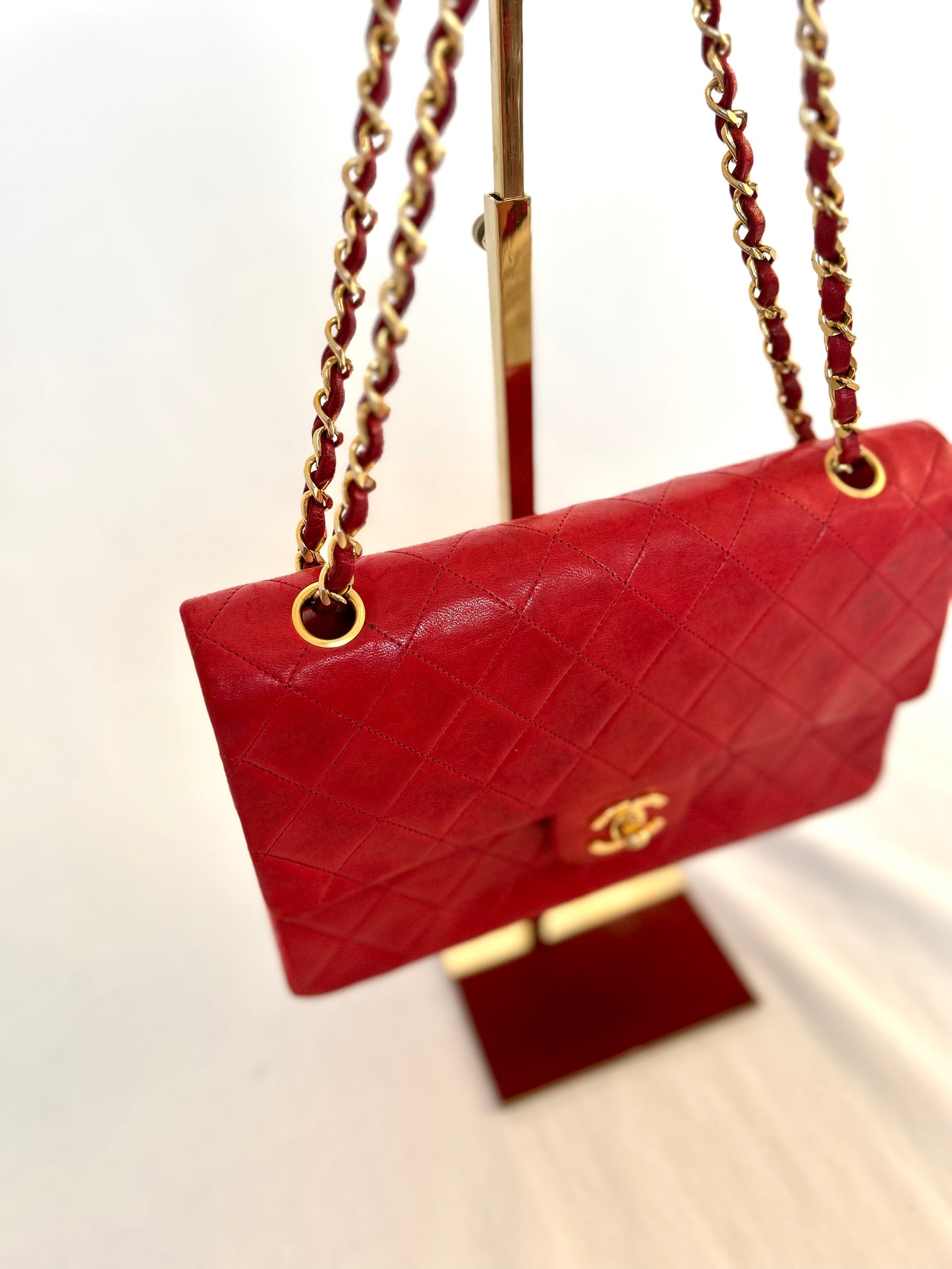 Red Chanel Classic Flap