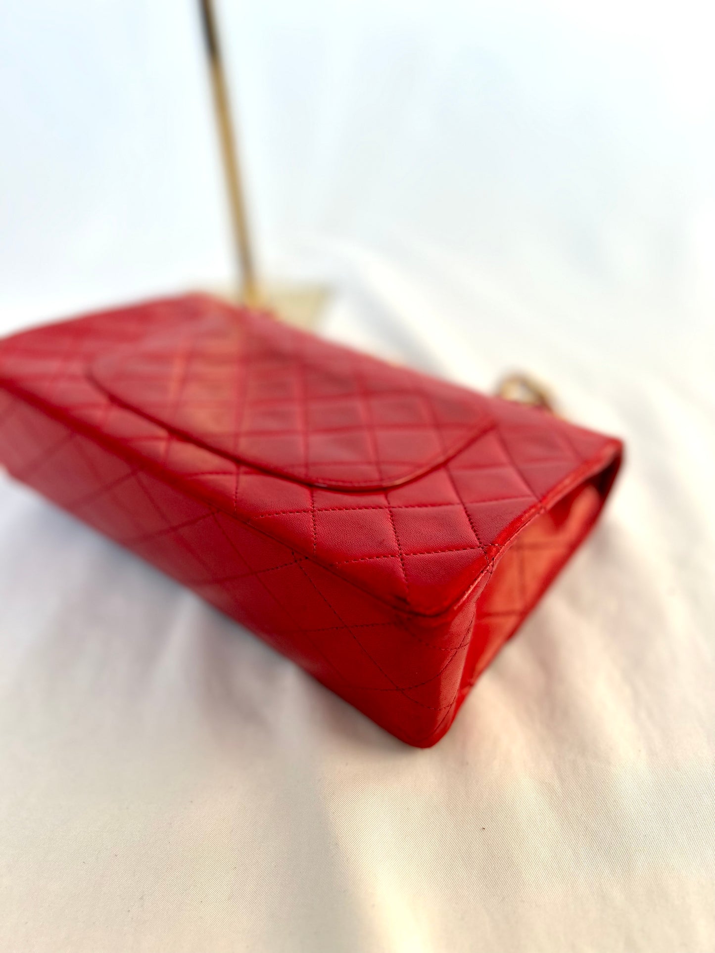 Red Chanel Classic Flap