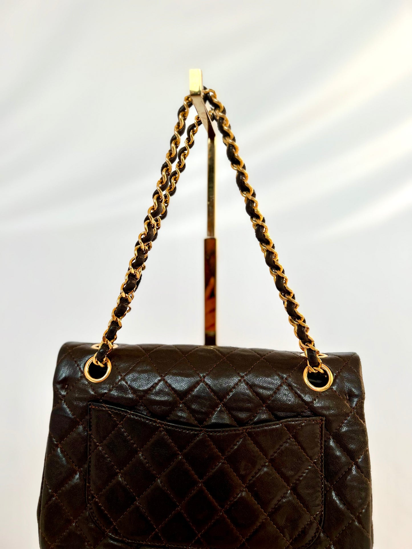 Chocolate Brown Chanel Classic Flap