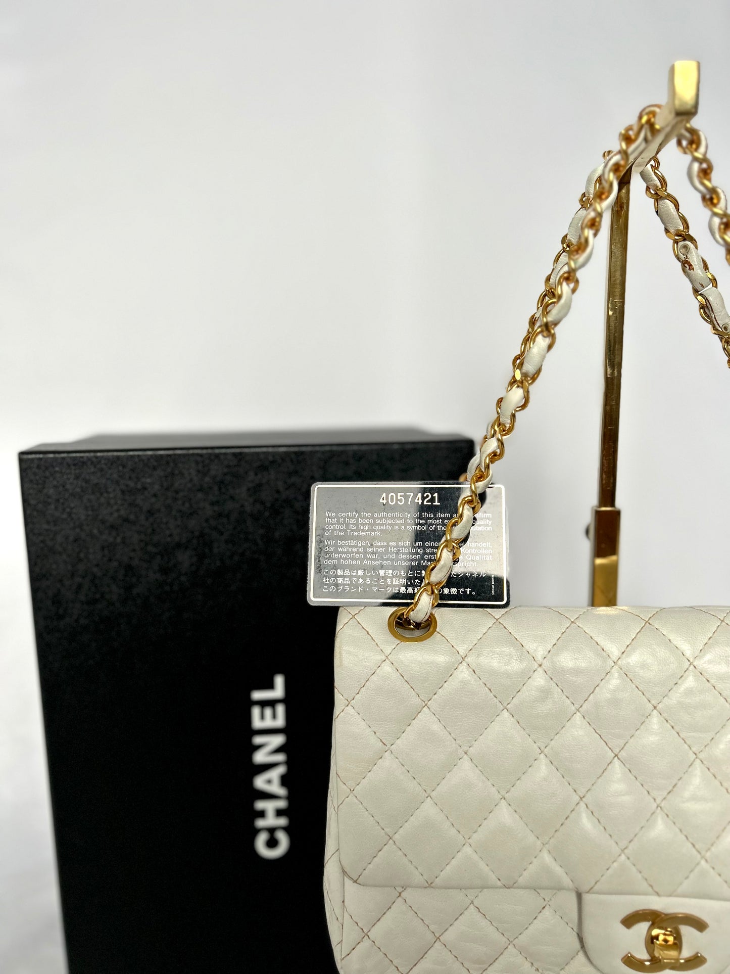 Chanel Vintage White Classic Flap